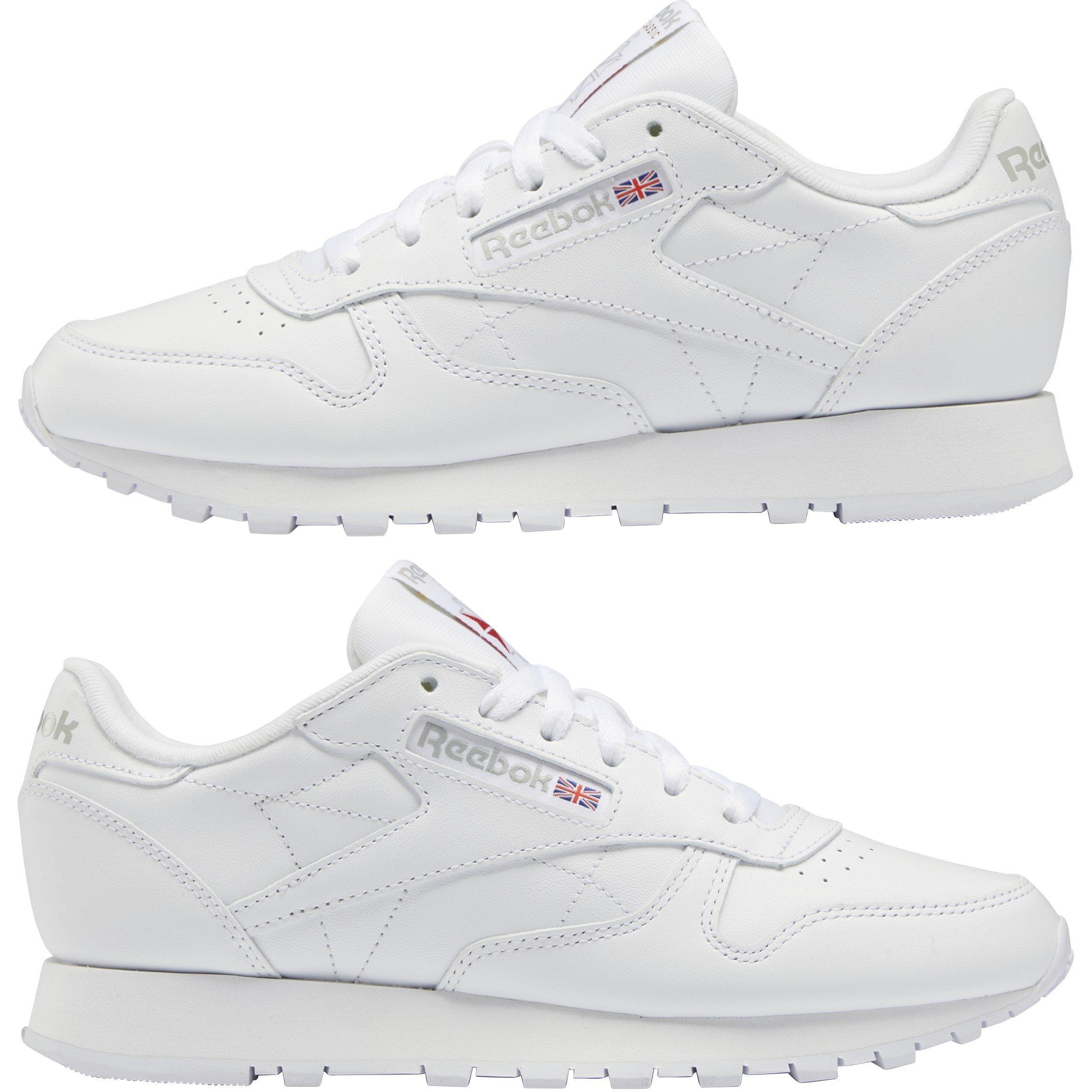 White - Reebok - Women's Classic Leather Shoes - 9