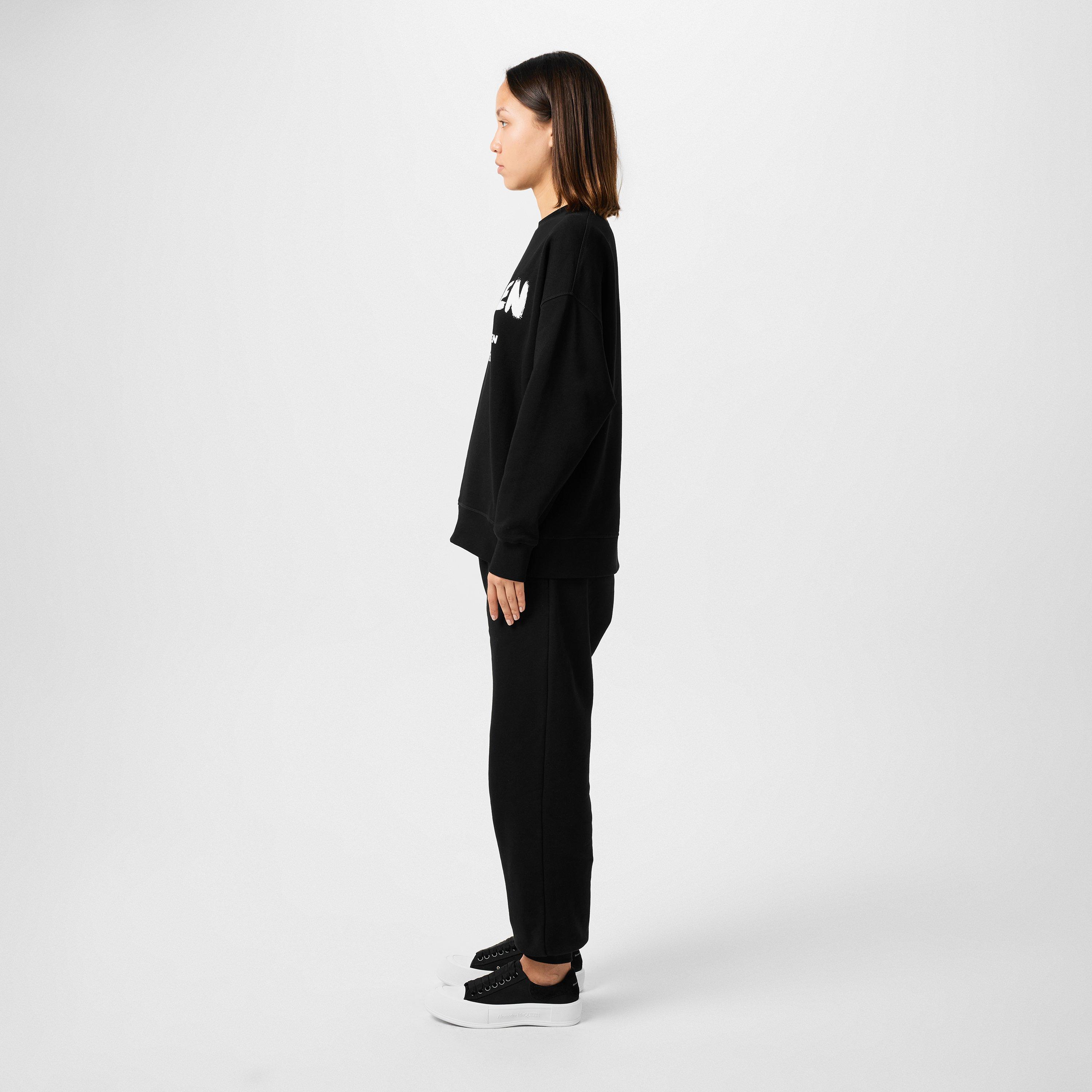 Blk/Wht 1070 - Alexander McQueen - Deck Lace Up Plimsoll Trainers - 6