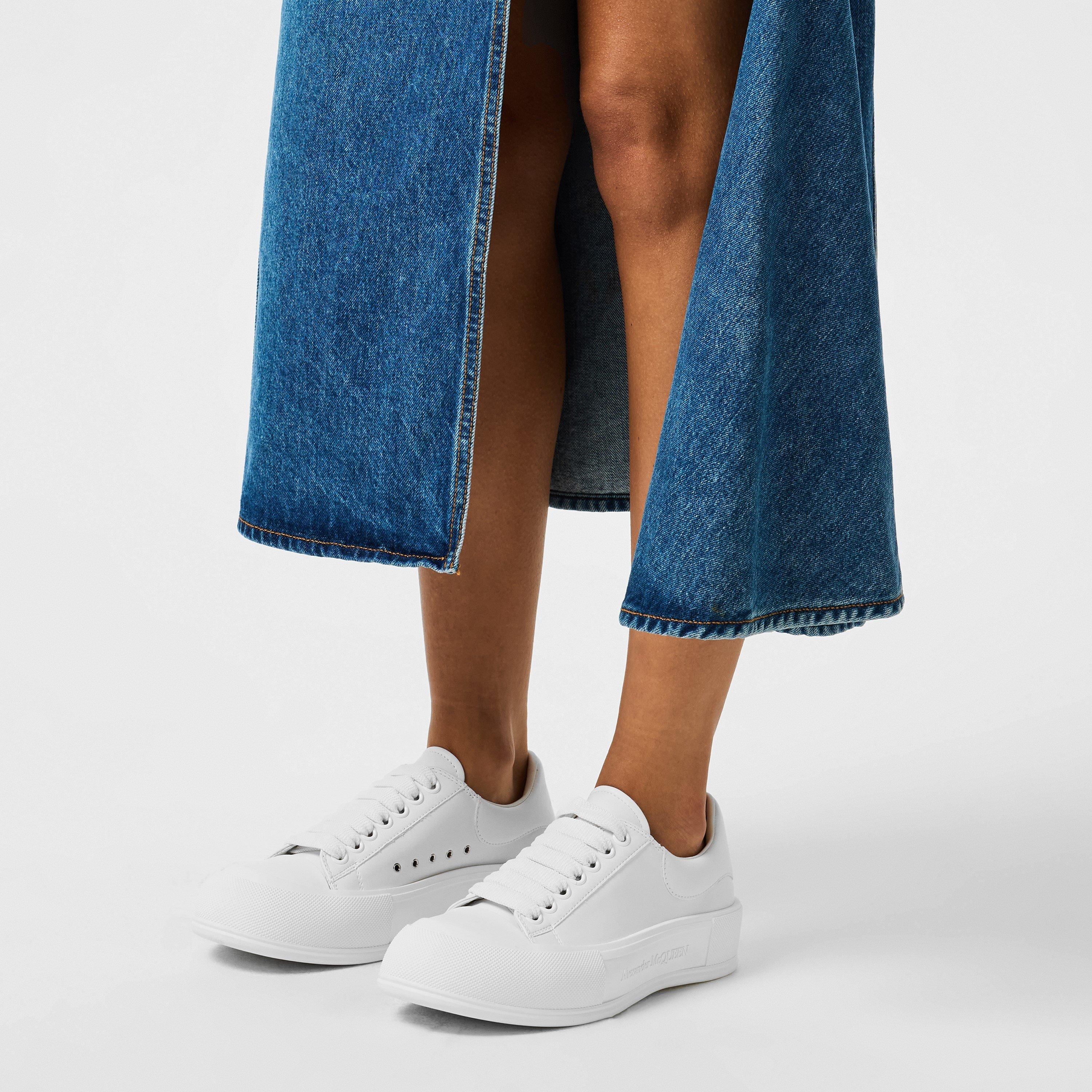 Wht/Wht 9065 - Alexander McQueen - Leather Plimsole Sneakers - 2