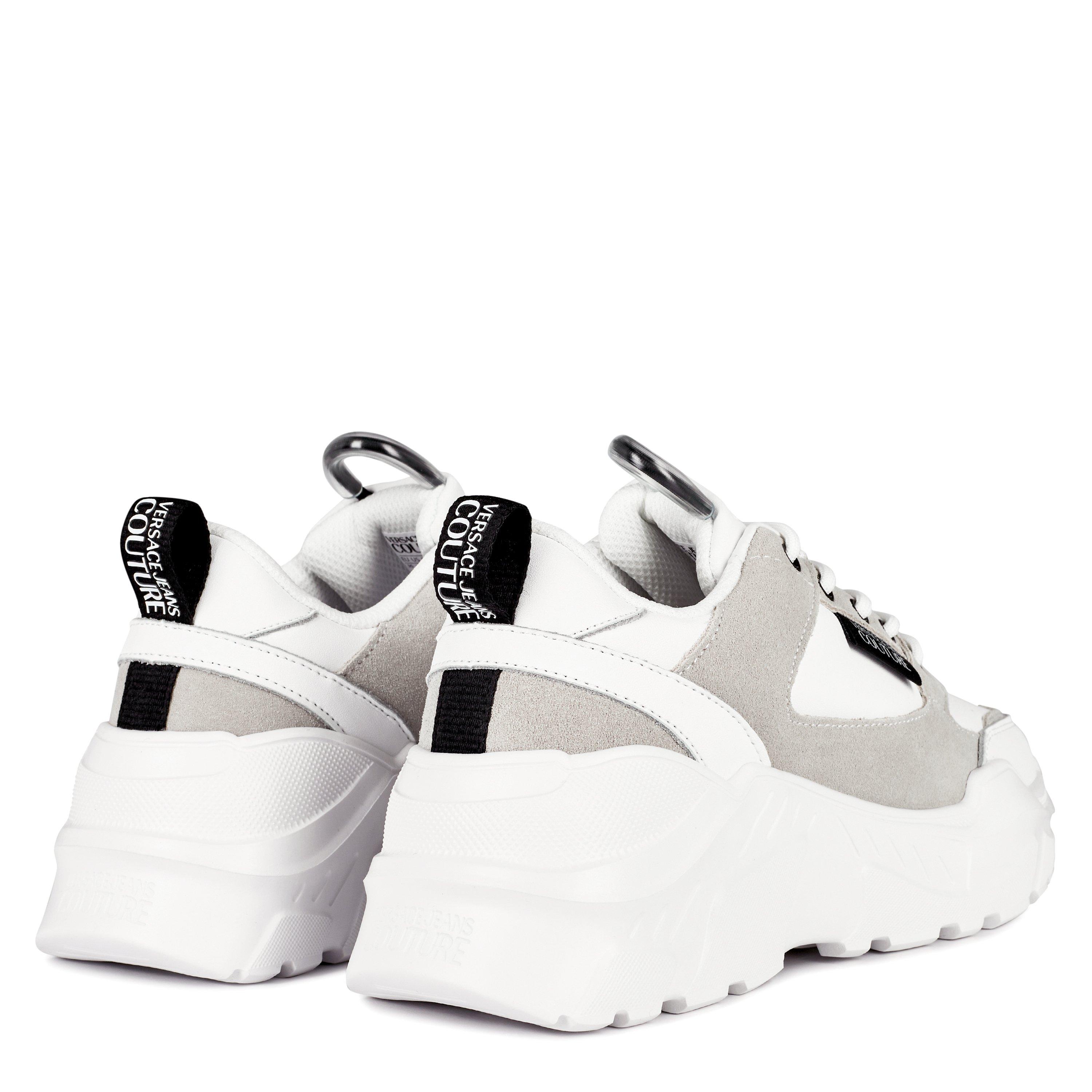 White 003 2 - Versace Jeans Couture - Suede Logo Trainers - 5