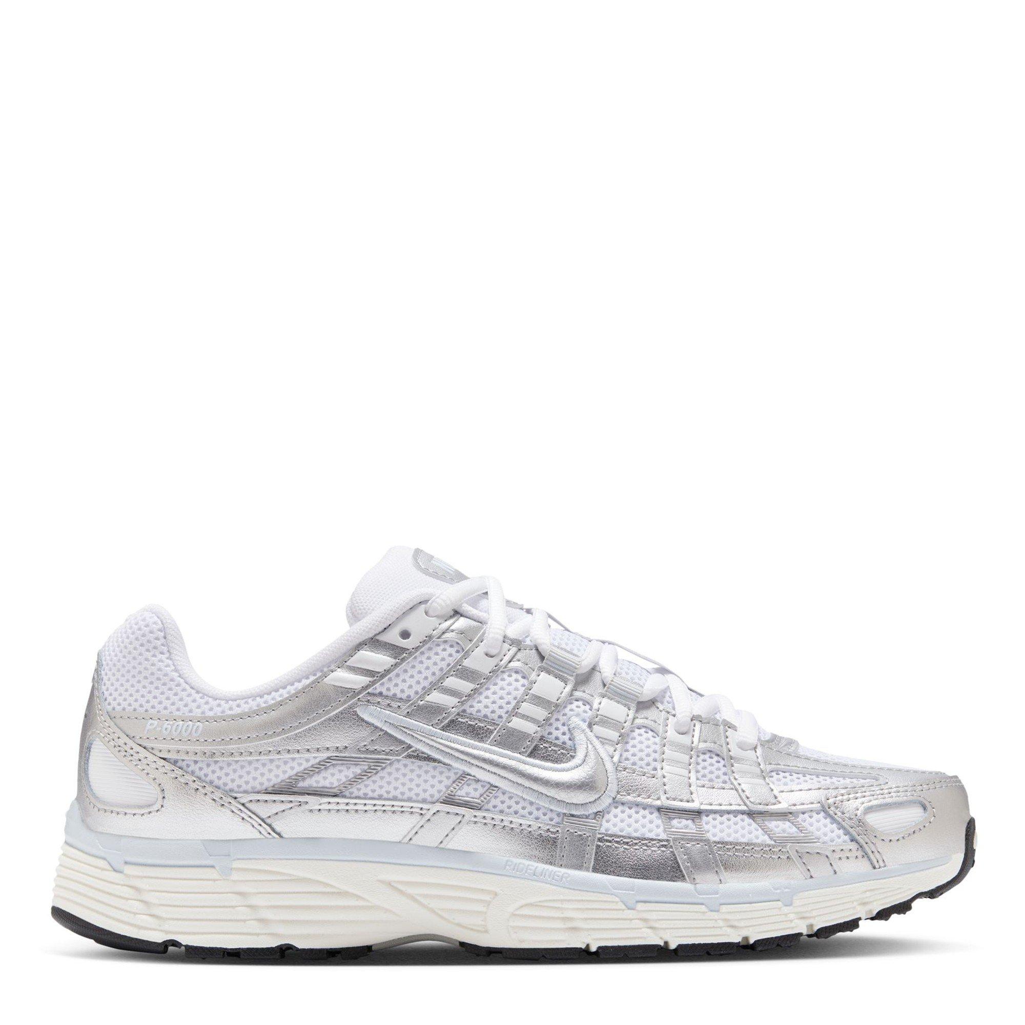 Nike P-6000 Shoes Womens - White/Silver - Size 5 (38.5)
