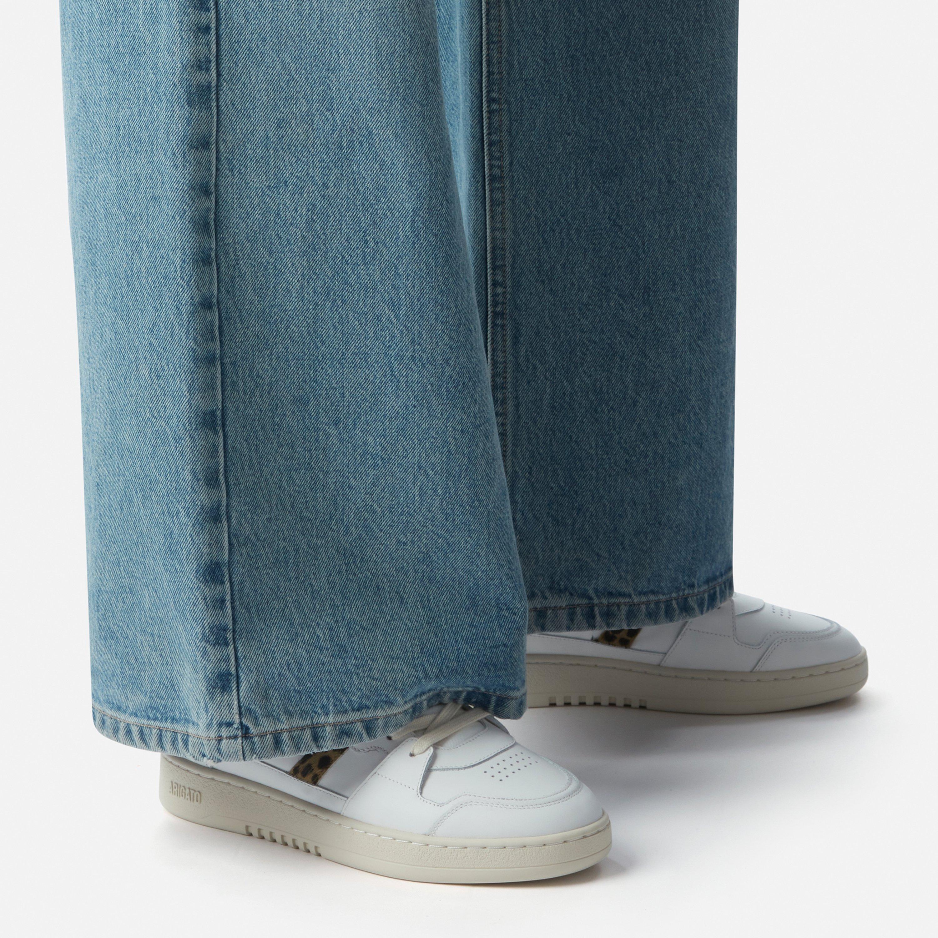 White/Leopard - Axel Arigato - Women's A-Dice Lo Leather Trainers - 2