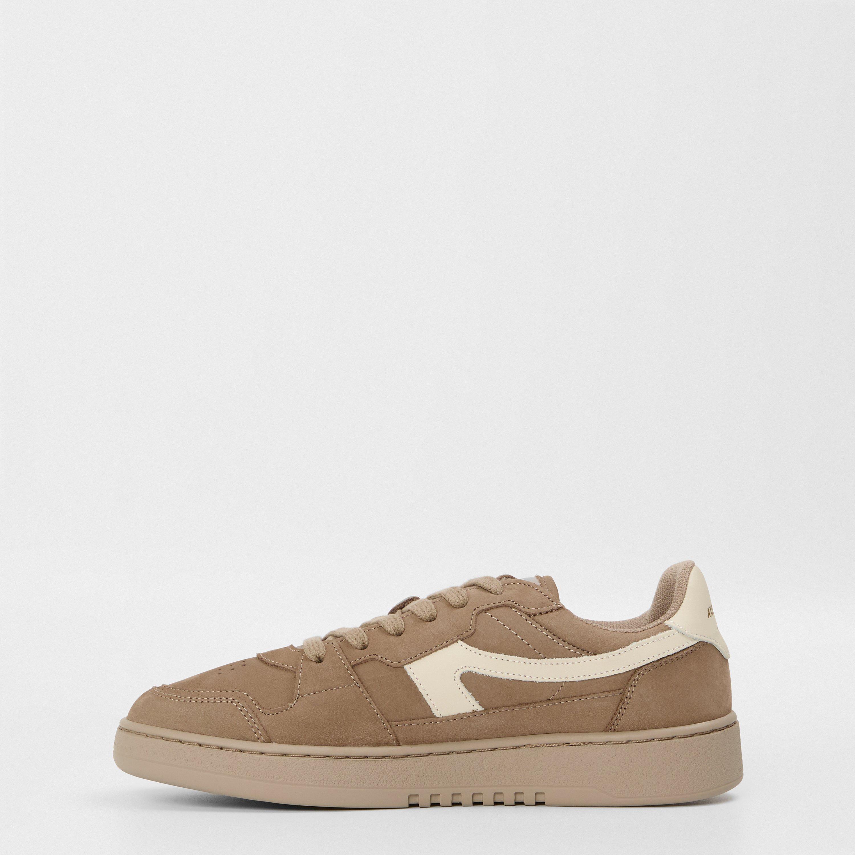 Dark Beige/Wht - Axel Arigato - Women's A-Dice Lo Leather Trainers - 2