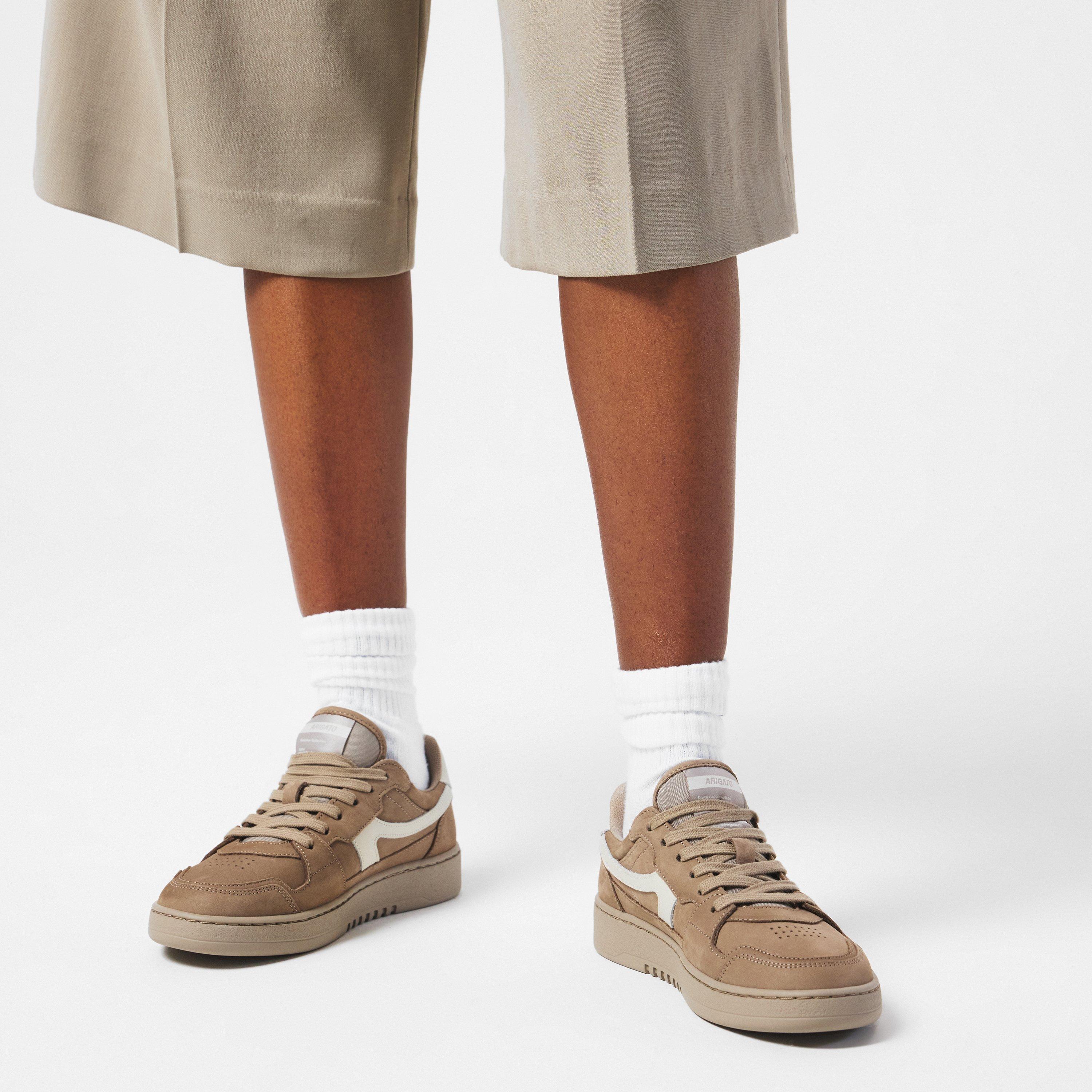 Dark Beige/Wht - Axel Arigato - Women's A-Dice Lo Leather Trainers - 3