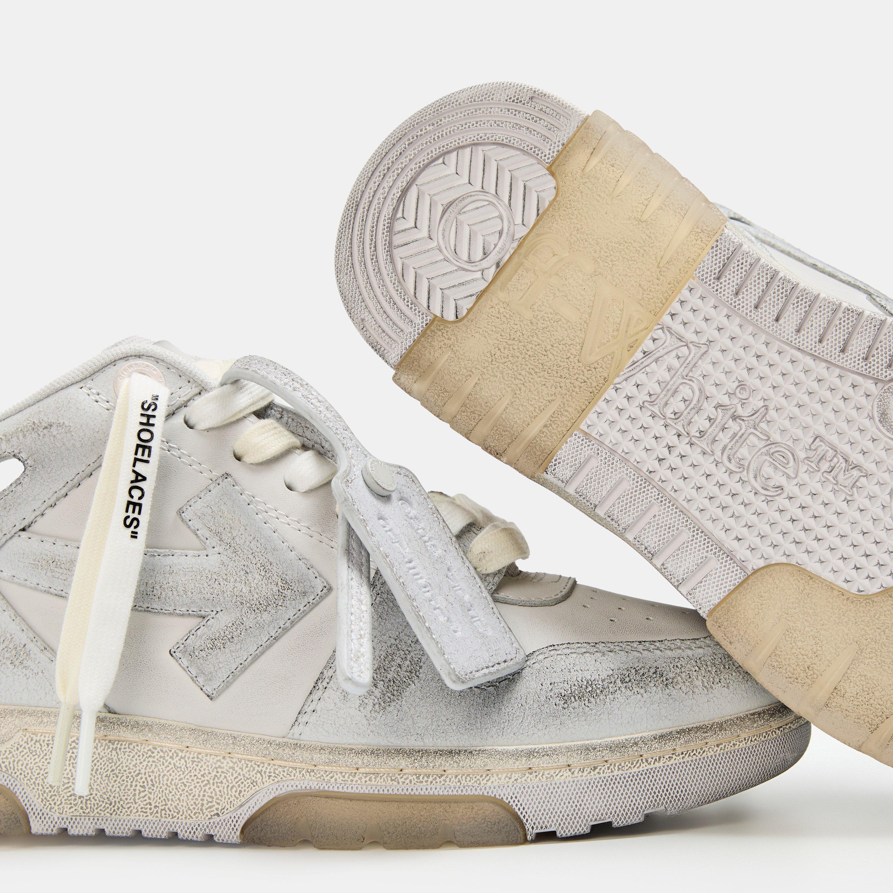 Silver/White - Off White - Women's Out Of Office Trainers, Signature Arrows Sneakers - 4