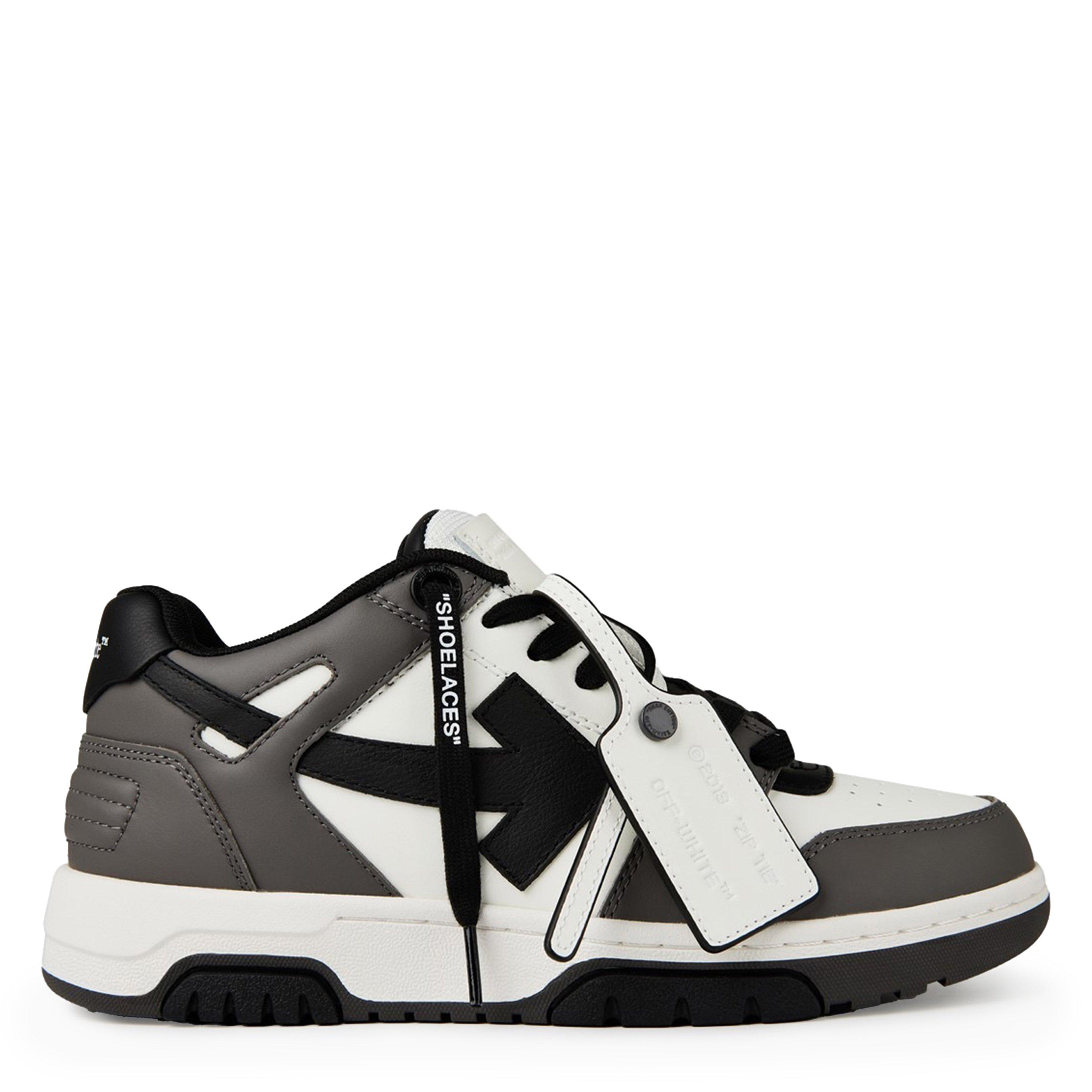 Off White Women's Out Of Office Trainers, Signature Arrows Sneakers - Grey/Blck/Wht - Size 2 (35)