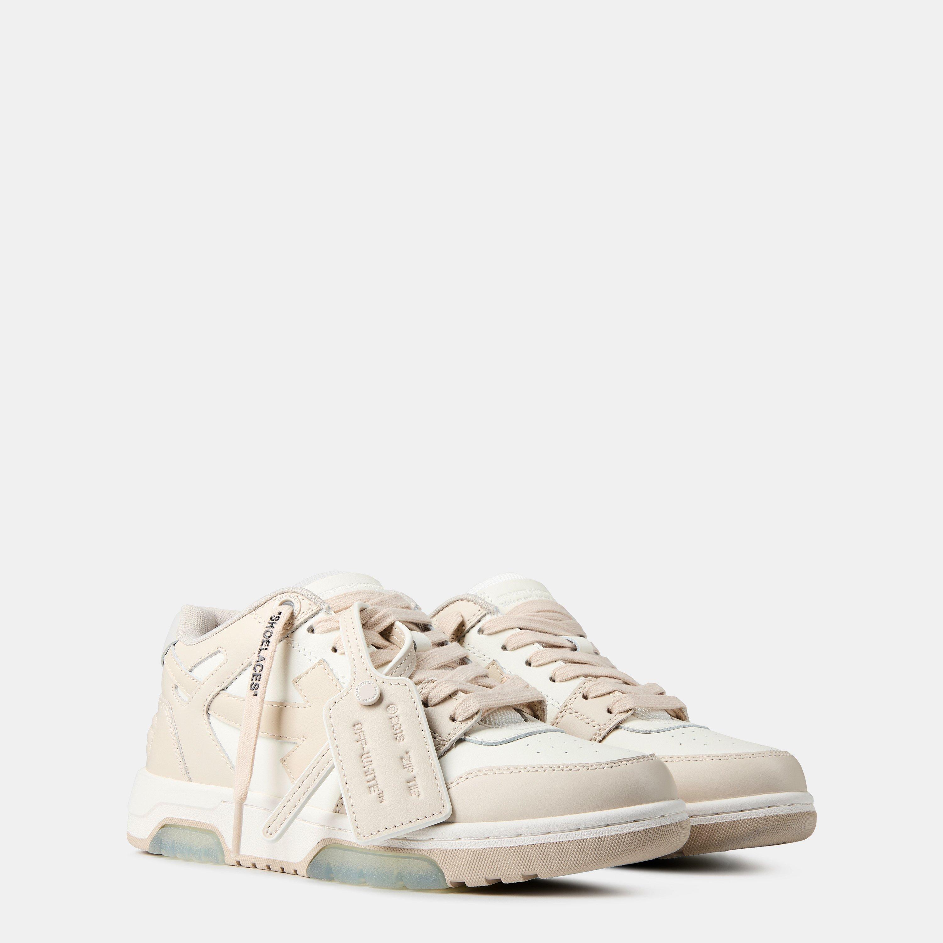 Beige/White - Off White - Women's Out Of Office Trainers, Signature Arrows Sneakers - 4