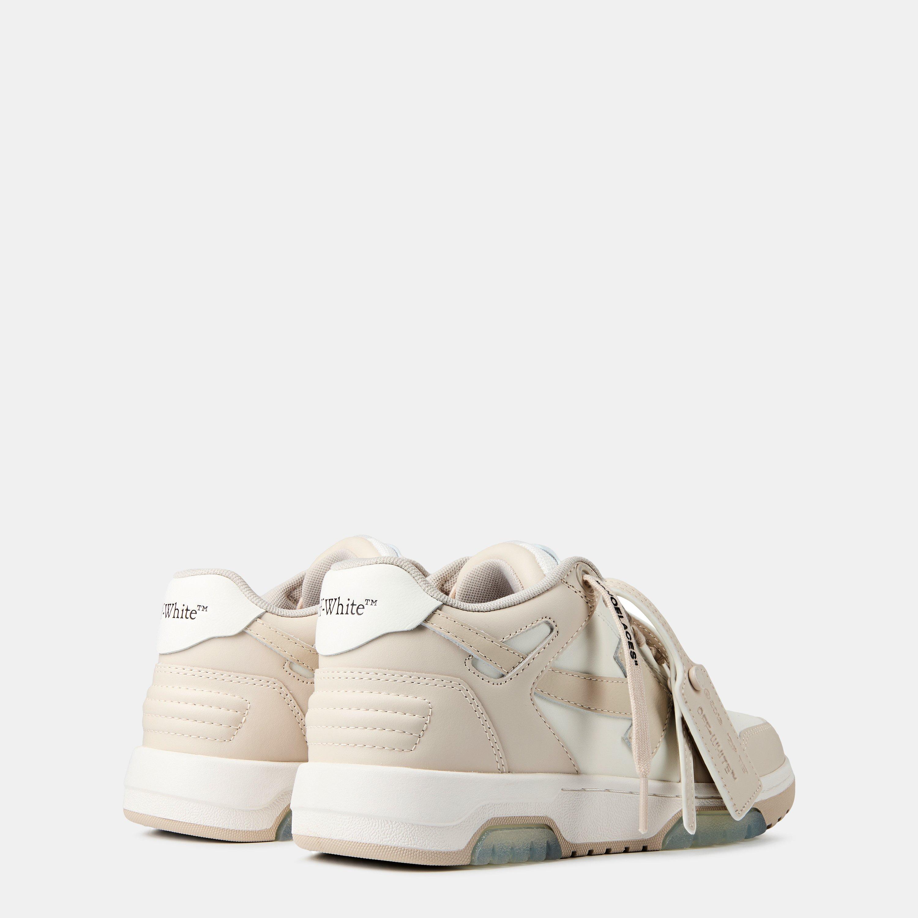 Beige/White - Off White - Women's Out Of Office Trainers, Signature Arrows Sneakers - 5