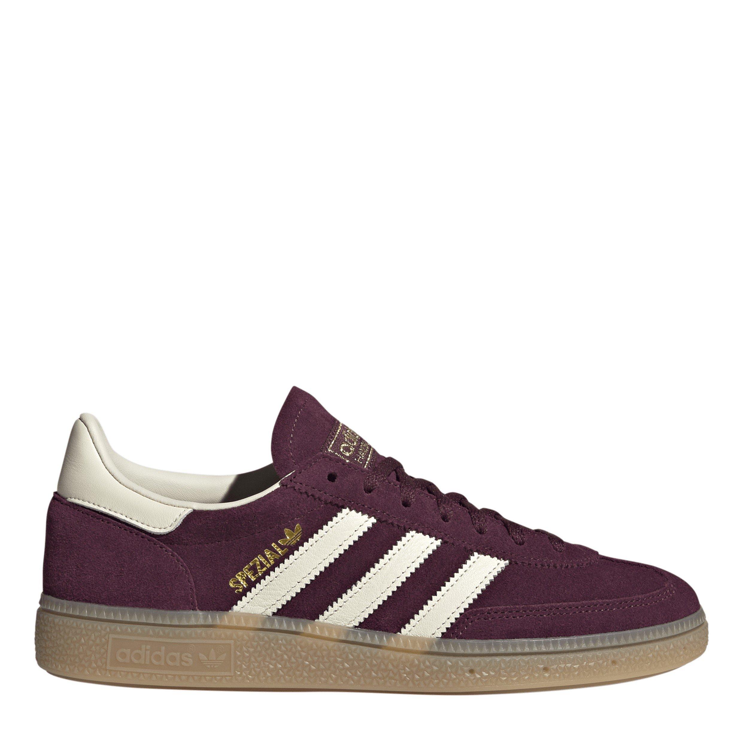 adidas Originals Womens Handball Spezial Shoes - Maroon/Cream - Size 4 (36.7)