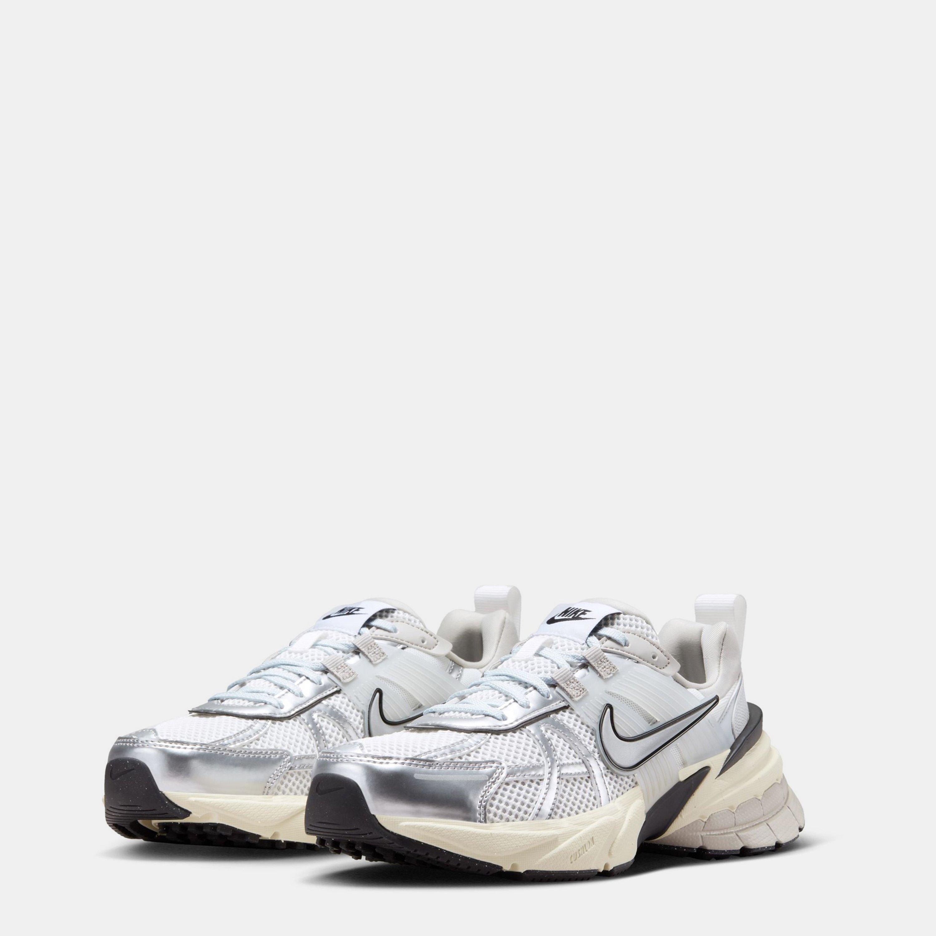 Wht/Silv/Blk - Nike - V2K Runner Shoes Womens - 4