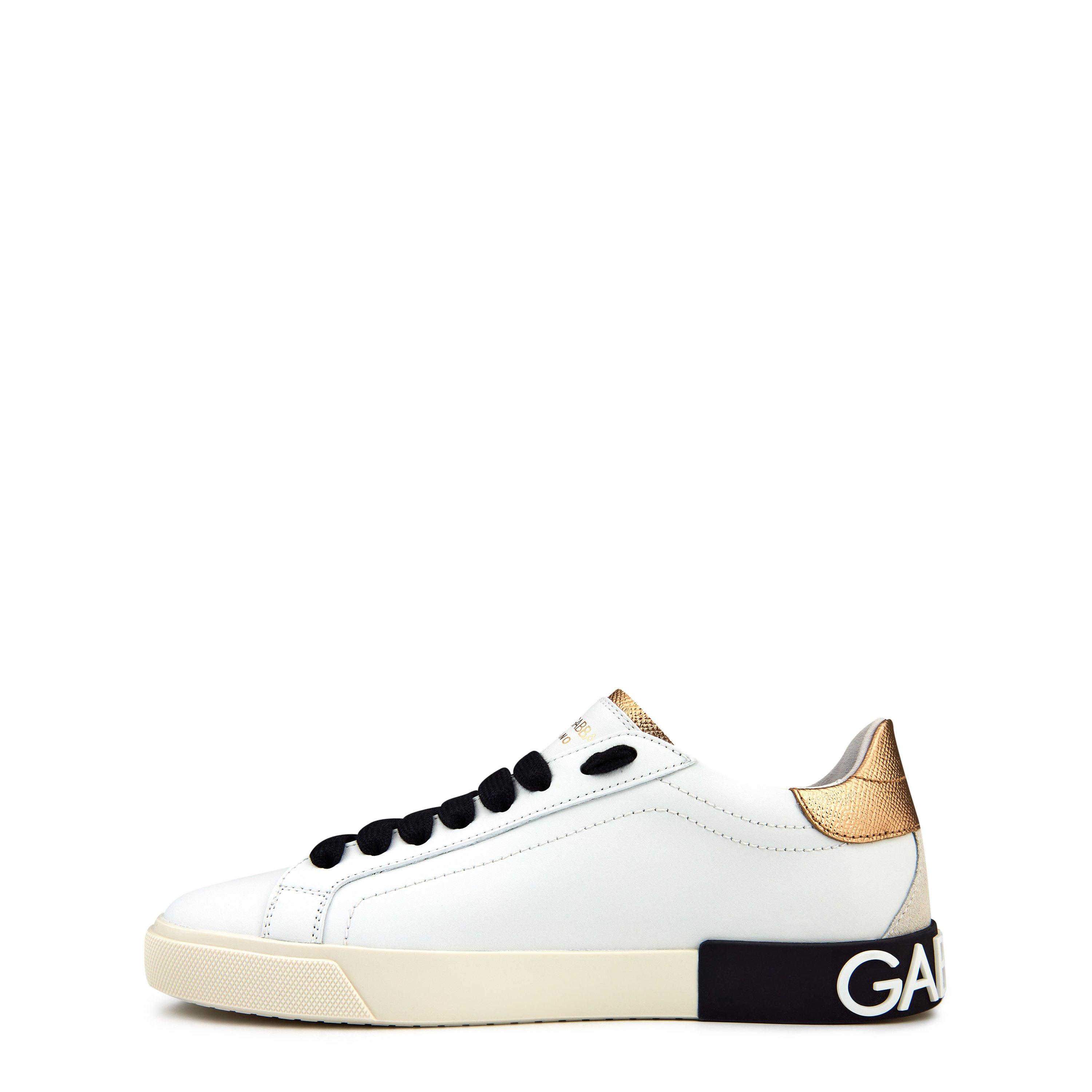 White Gold - Dolce and Gabbana - Calfskin Portofino Sneakers - 2