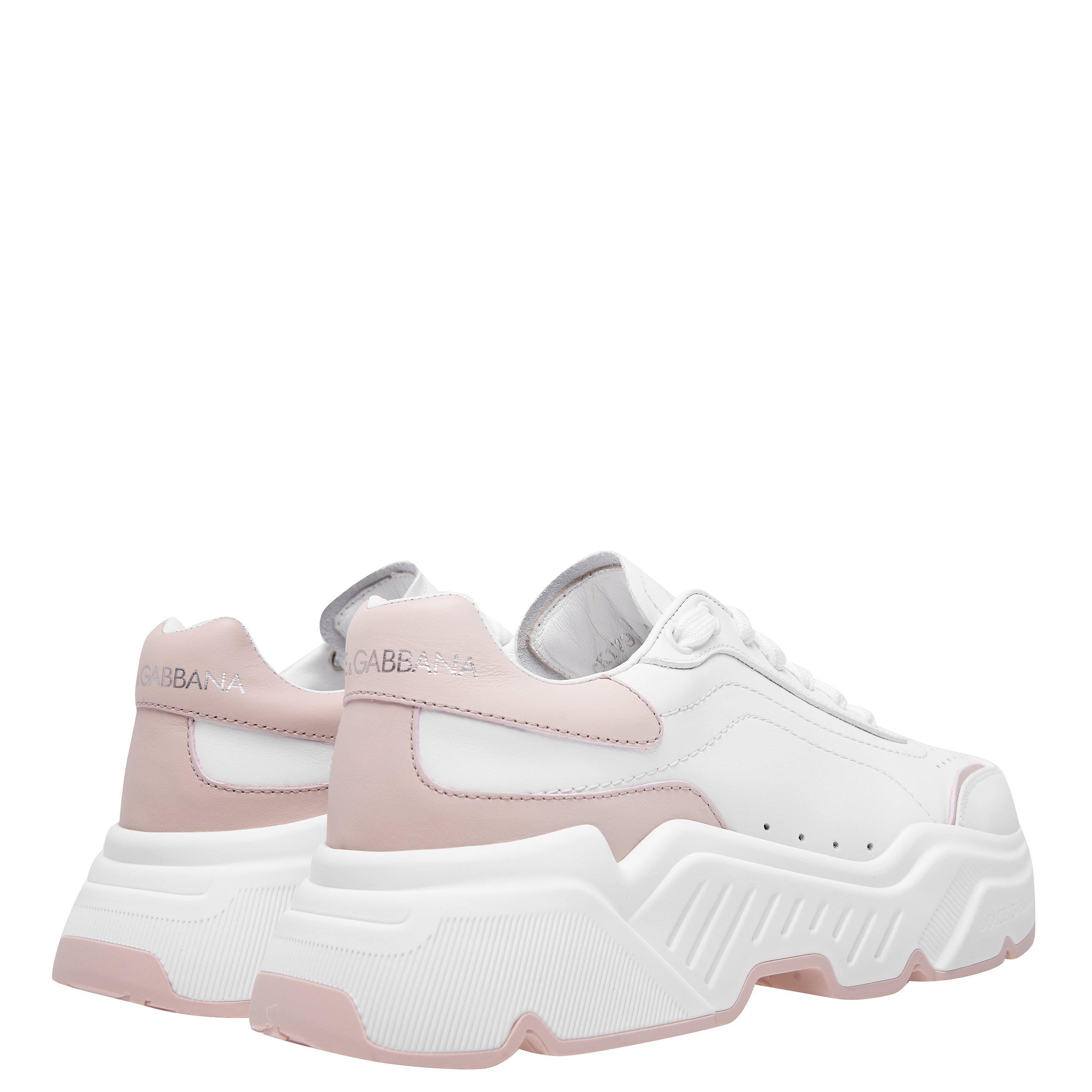 Wht/Pink 8I168 - Dolce and Gabbana - Women's Leather Daymaster Trainers - 4