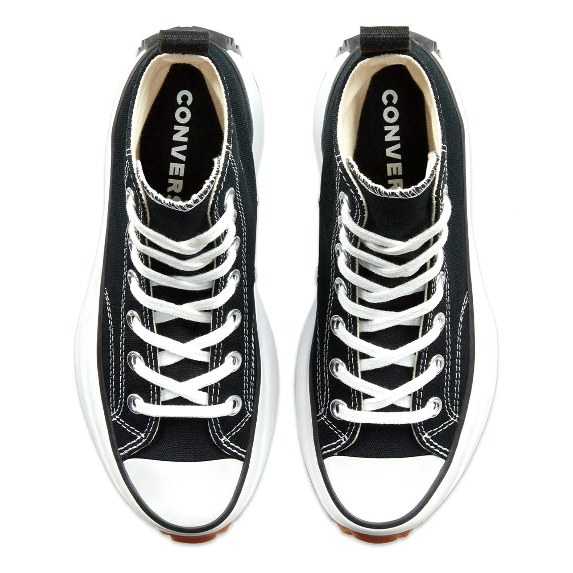 Blk/Wht/Gum - Converse - Run Star Hike Platform High Top Womens Shoes - 5
