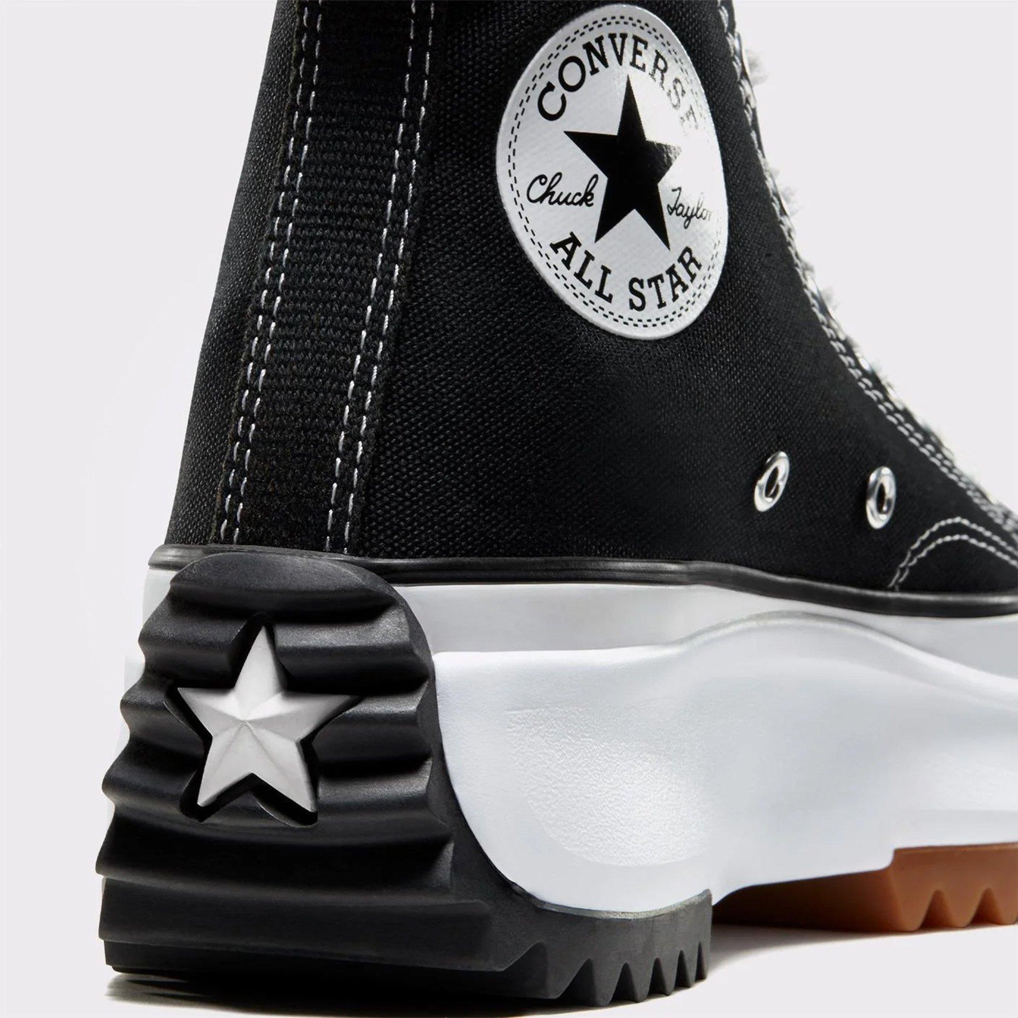 Blk/Wht/Gum - Converse - Run Star Hike Platform High Top Womens Shoes - 8