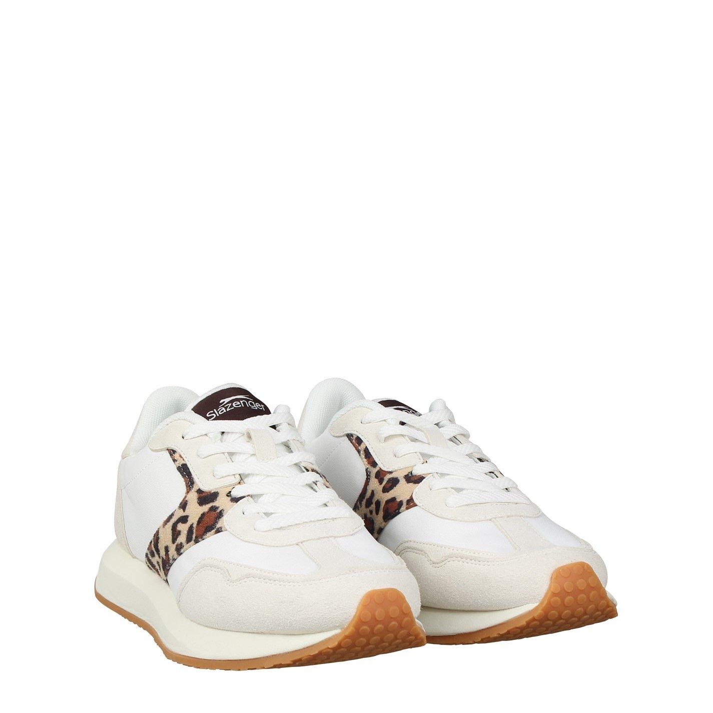 Bianco/Leopardo - Slazenger - Slaz Lyon Classic Low-Top Trainers - 4