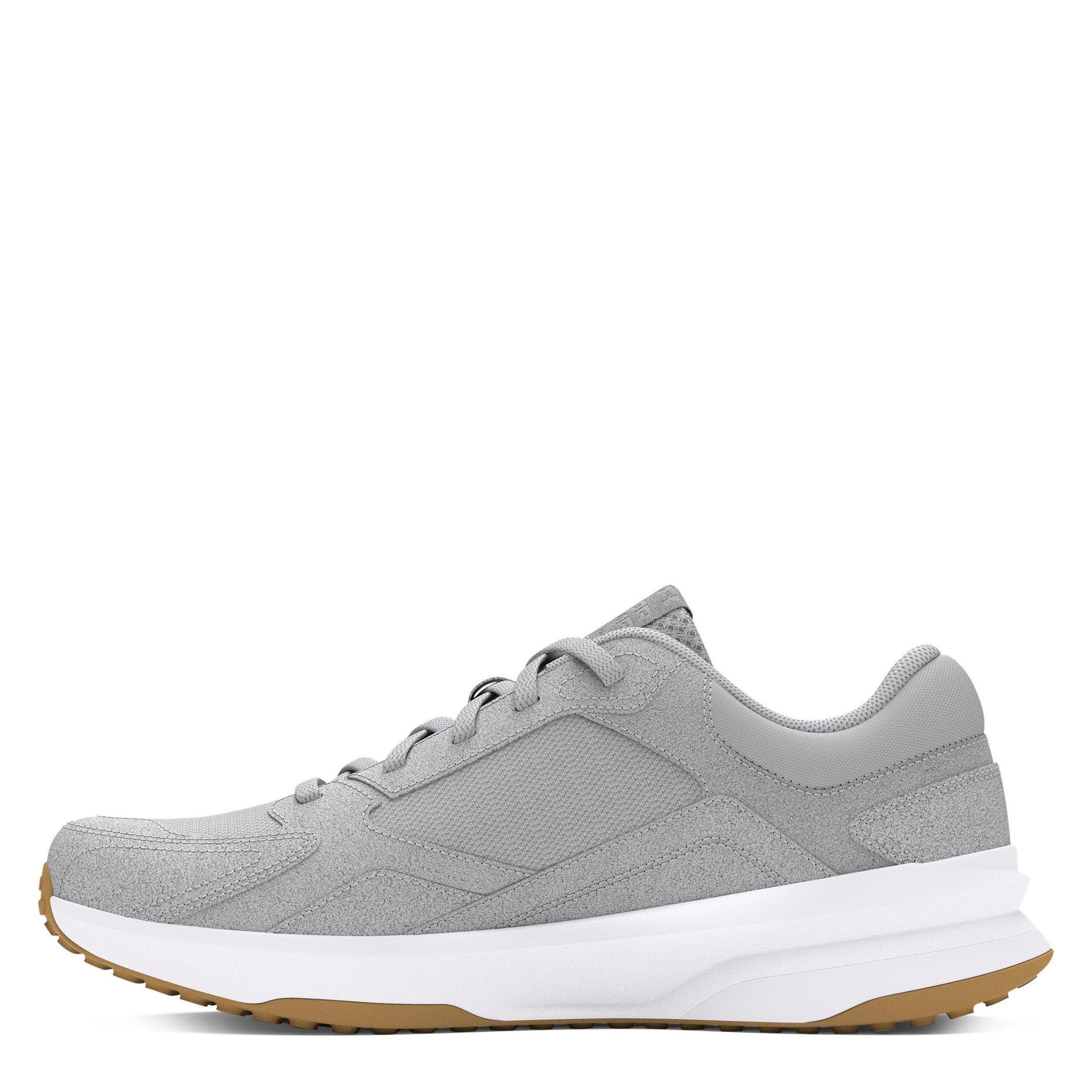 Grå/Hvid/Gummi - Under Armour - Edge Suede Low-Top Trainers - 2