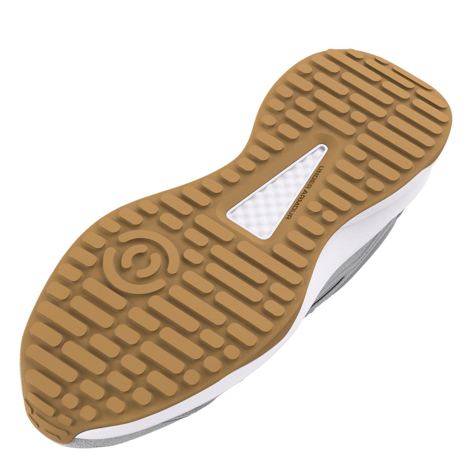 Grå/Hvid/Gummi - Under Armour - Edge Suede Low-Top Trainers - 3