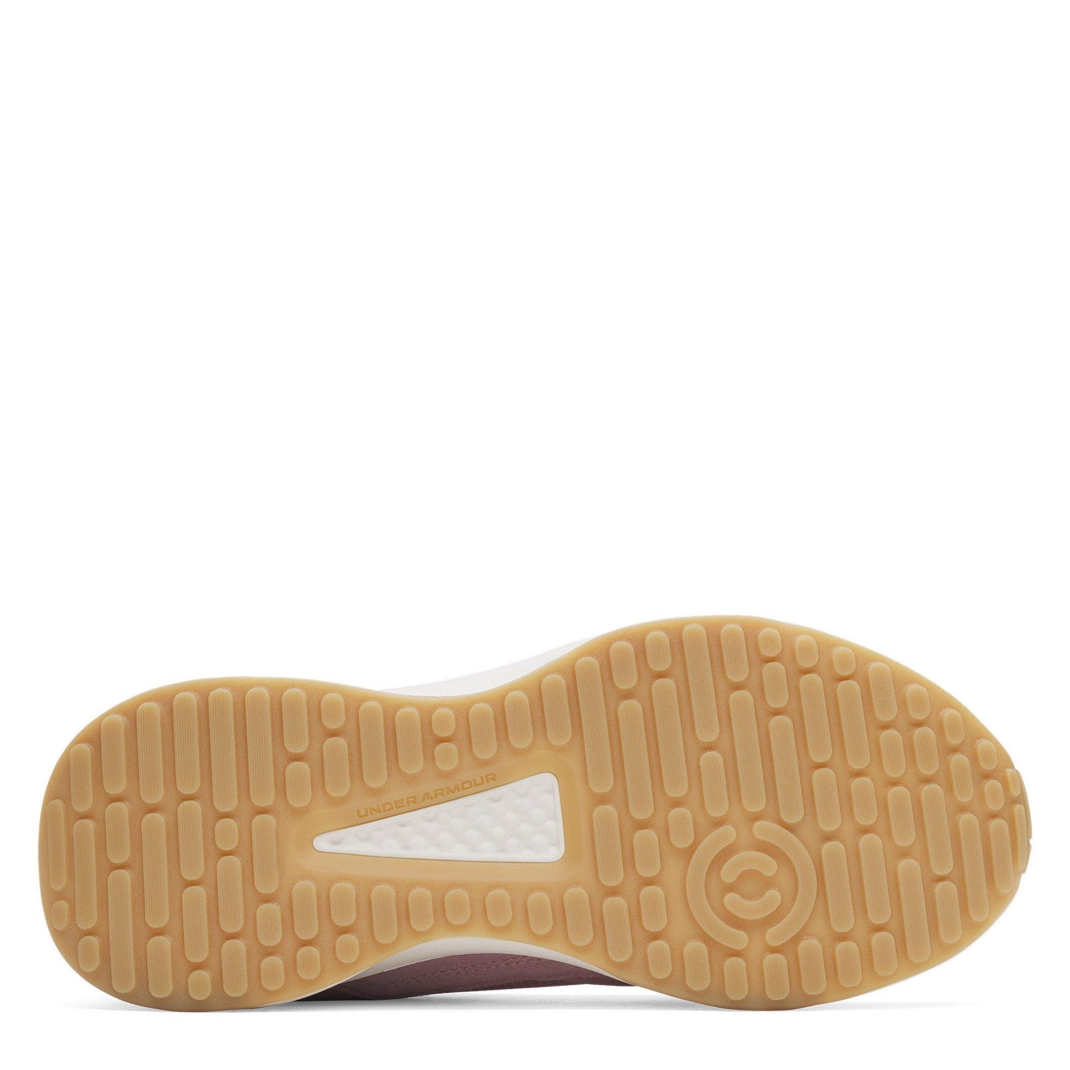 Turmalin Pink - Under Armour - Women's Edge Suede Low-Top Trainers - 3