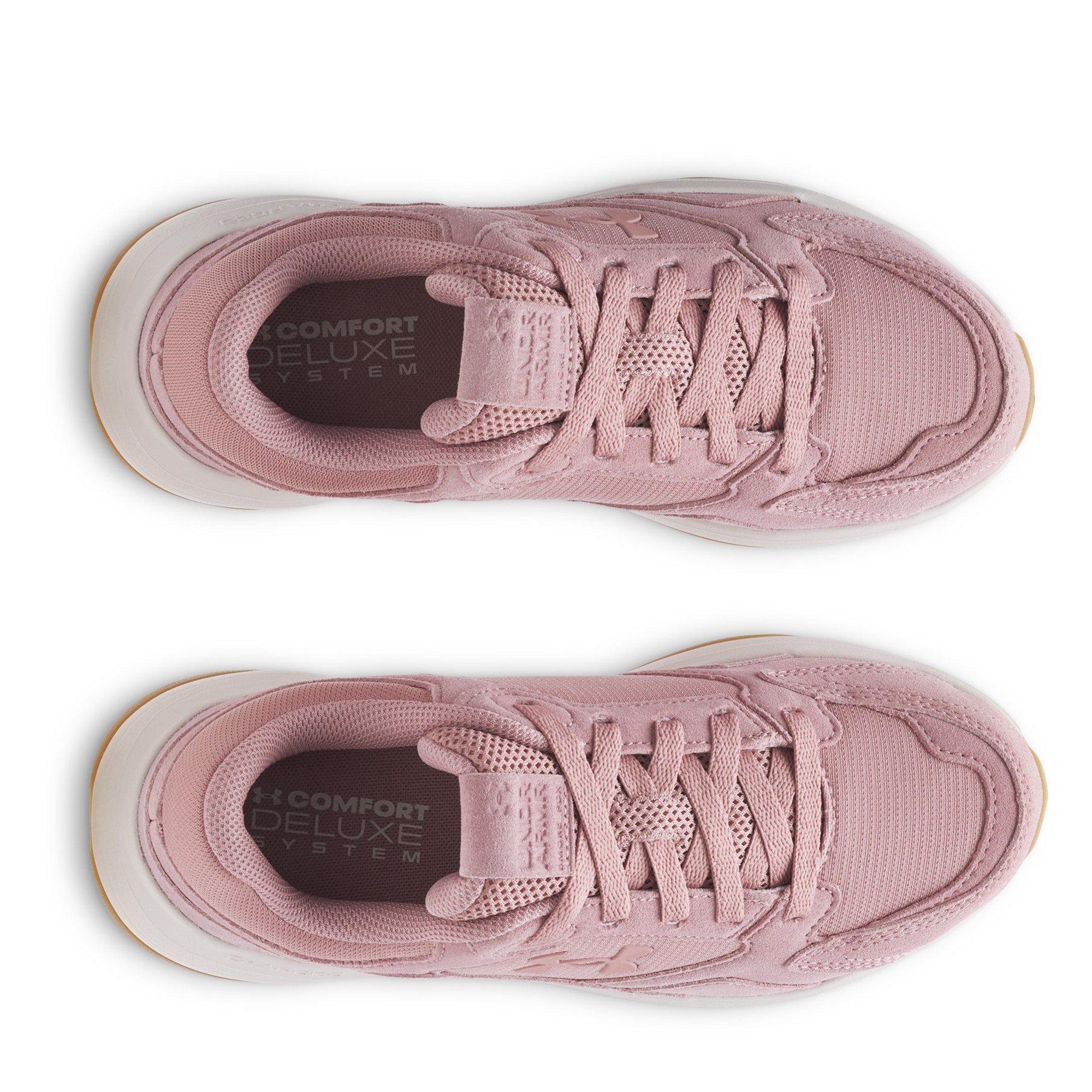 Turmalin Pink - Under Armour - Women's Edge Suede Low-Top Trainers - 4
