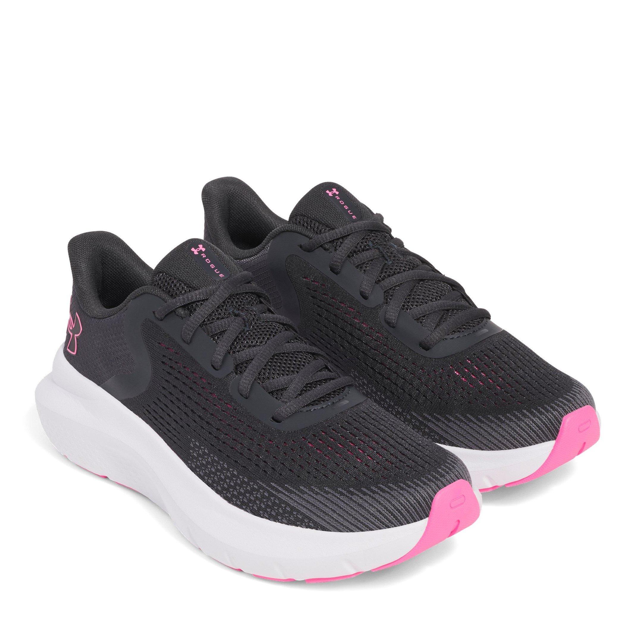 Anthracite/Pink - Under Armour - Charged Rogue 5 Womens Shoes - 5