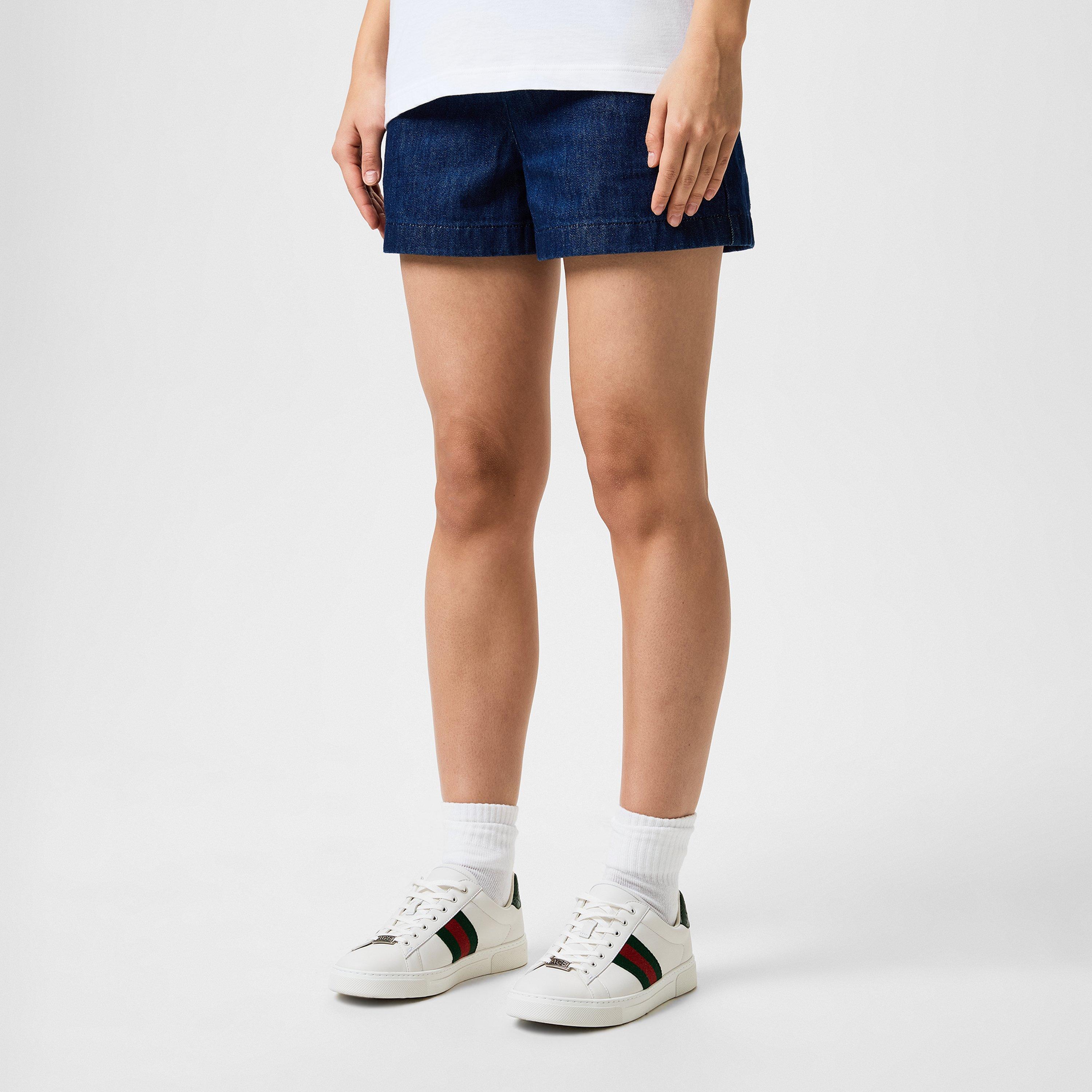 White - Gucci - Women's Ace Web Canvas Trainers - 2