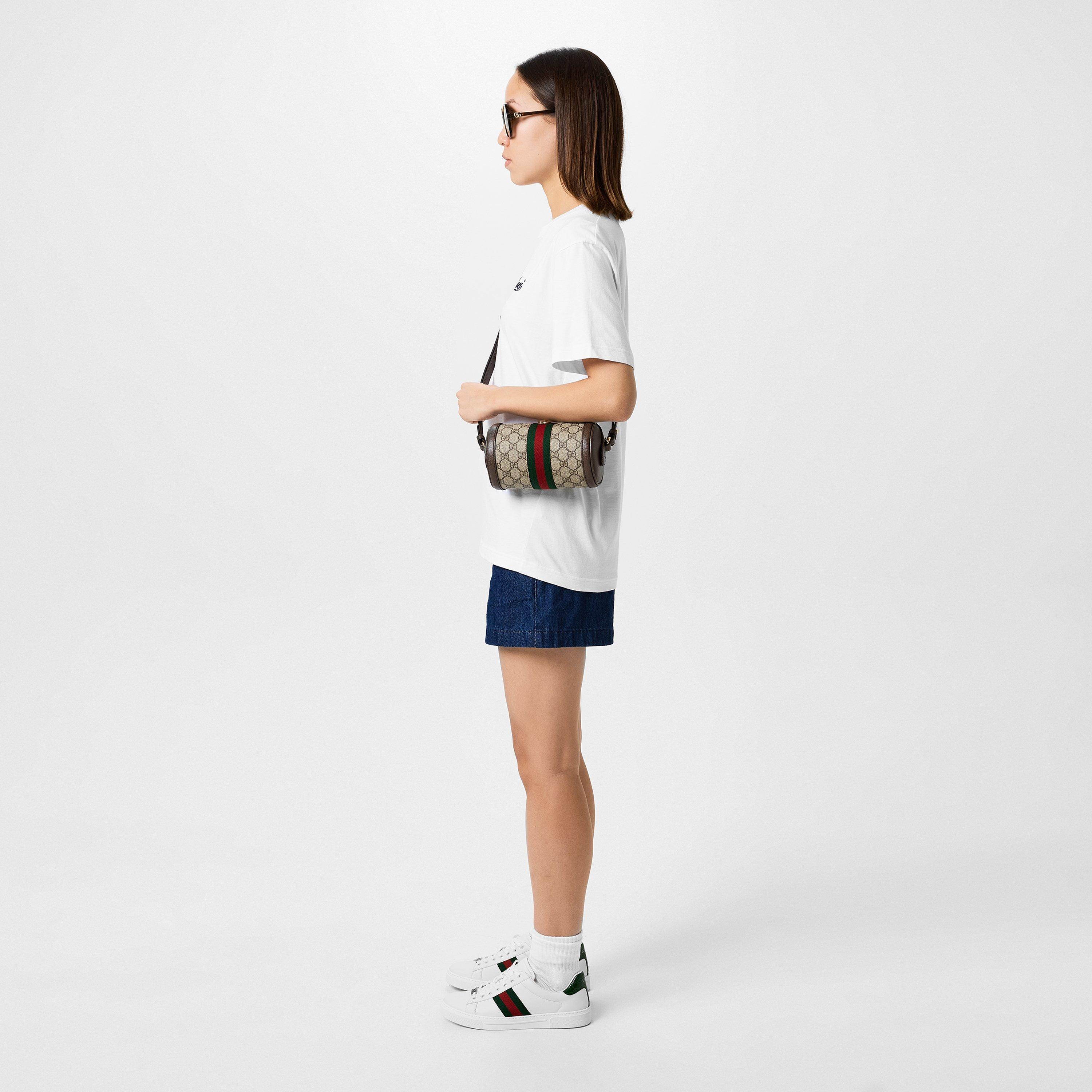 White - Gucci - Women's Ace Web Canvas Trainers - 6