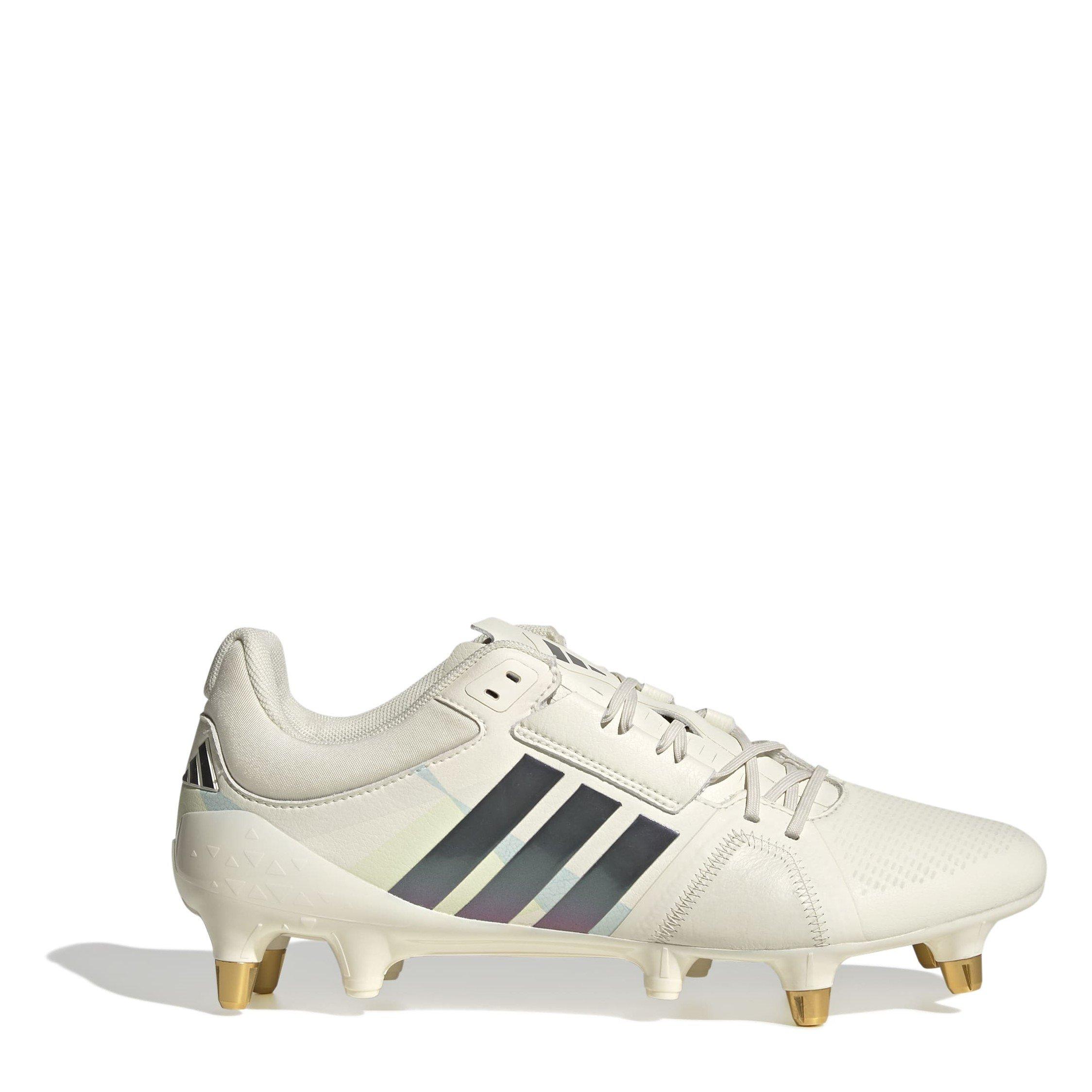 Adidas Women's Rs15 Avaglide Soft Ground Rugby Boots - White/Black - 5 (38)