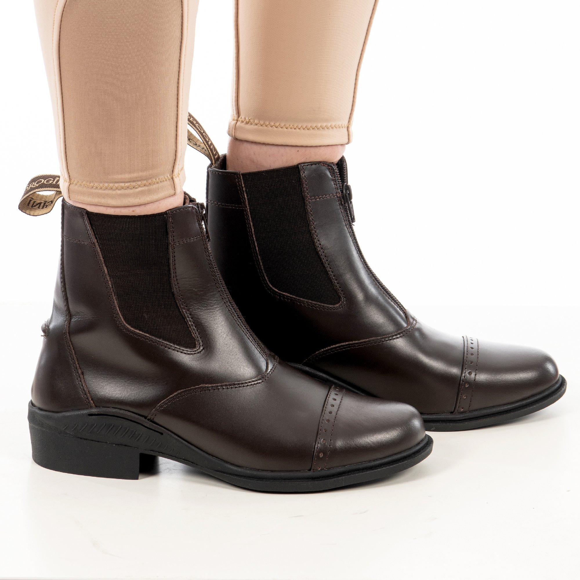 Brown - Brogini - Tivoli Zip Jodhpur Boots - 6