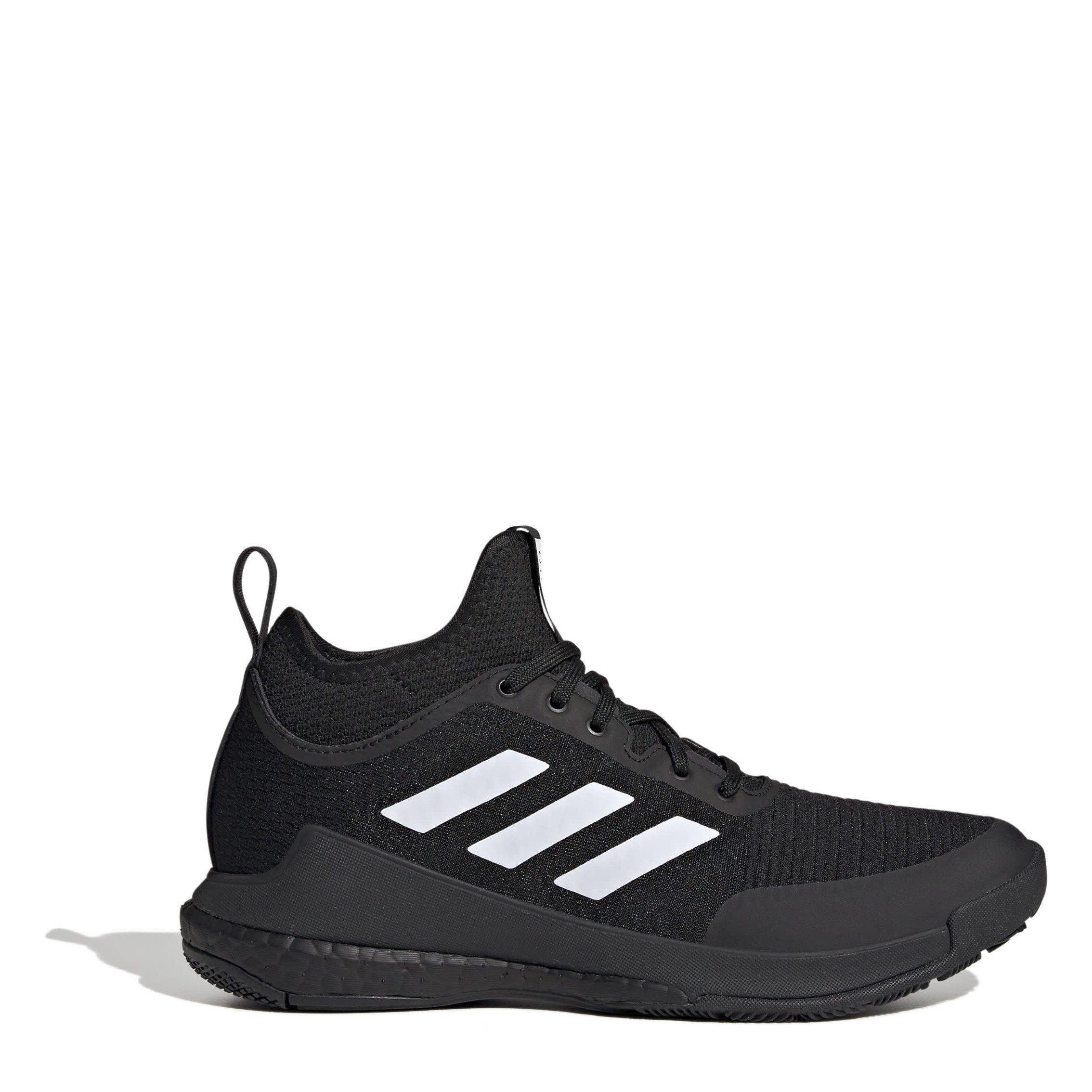 Black/White - adidas - Crazyflight Mid Indoor Court Trainers - 1