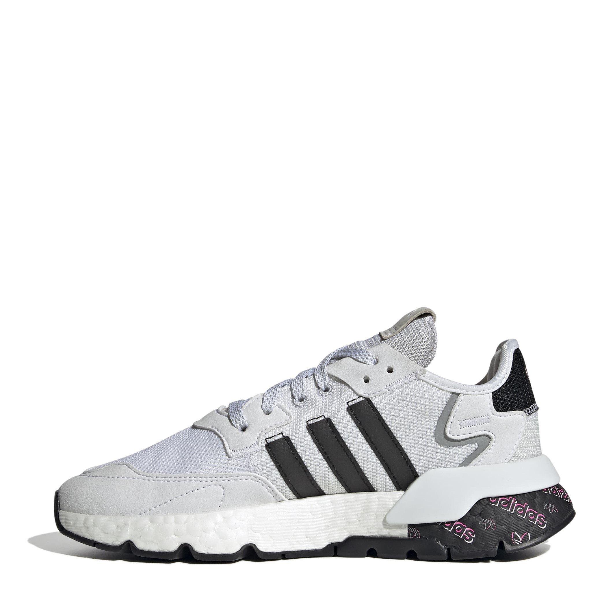 Wht/Blk/Grey - adidas Originals - Nite Jogger Shoes Womens - 2