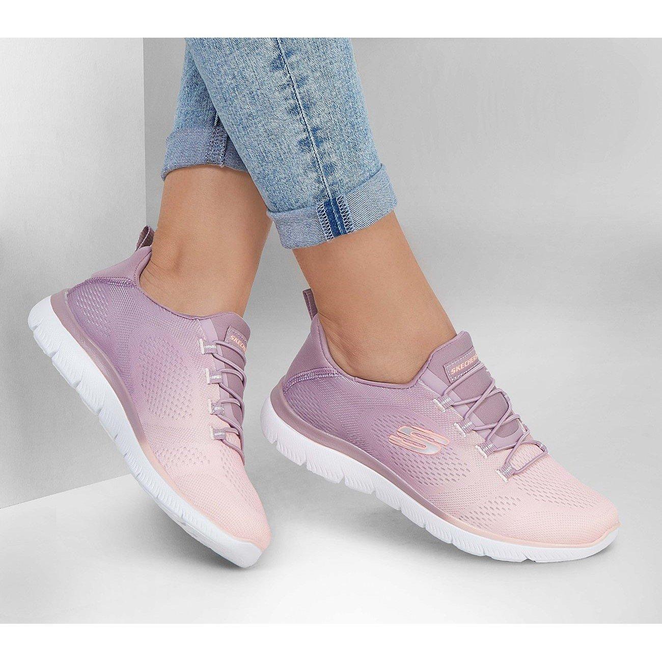 Light Mauve - Skechers - Sport Summits Womens Slip On Trainers - 6