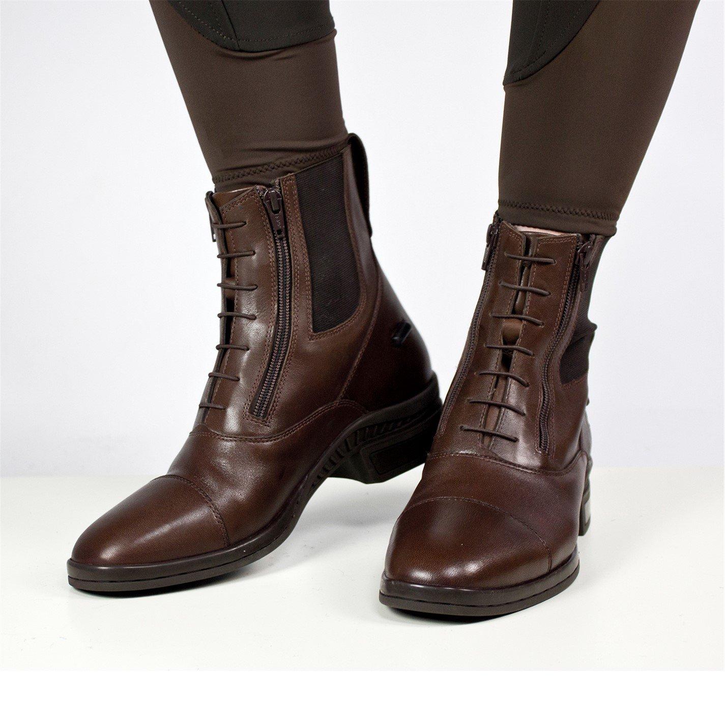 Marrón - Brogini - Bota de equitación Vasto de doble cremallera en el empeine - 4