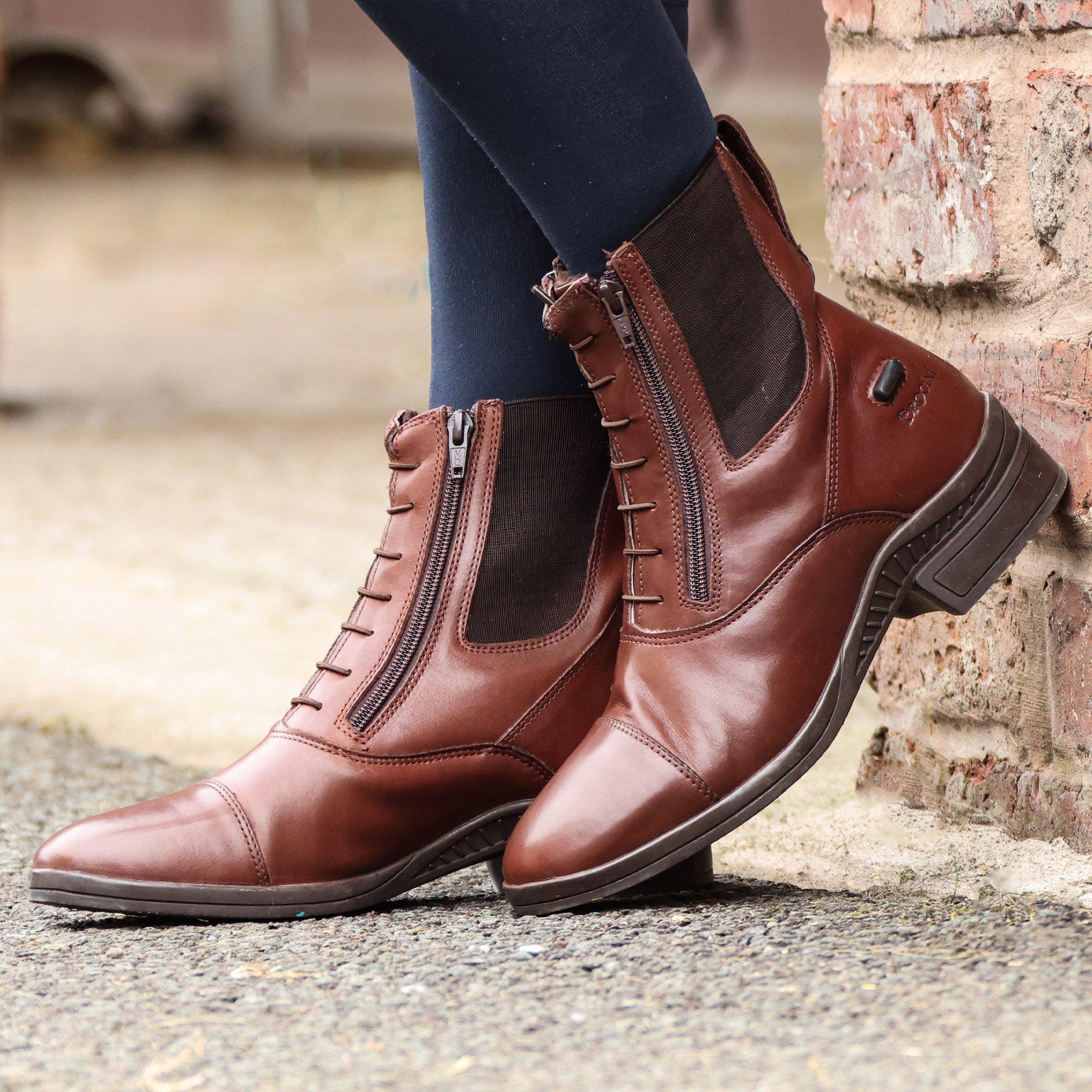 Marrón - Brogini - Bota de equitación Vasto de doble cremallera en el empeine - 6