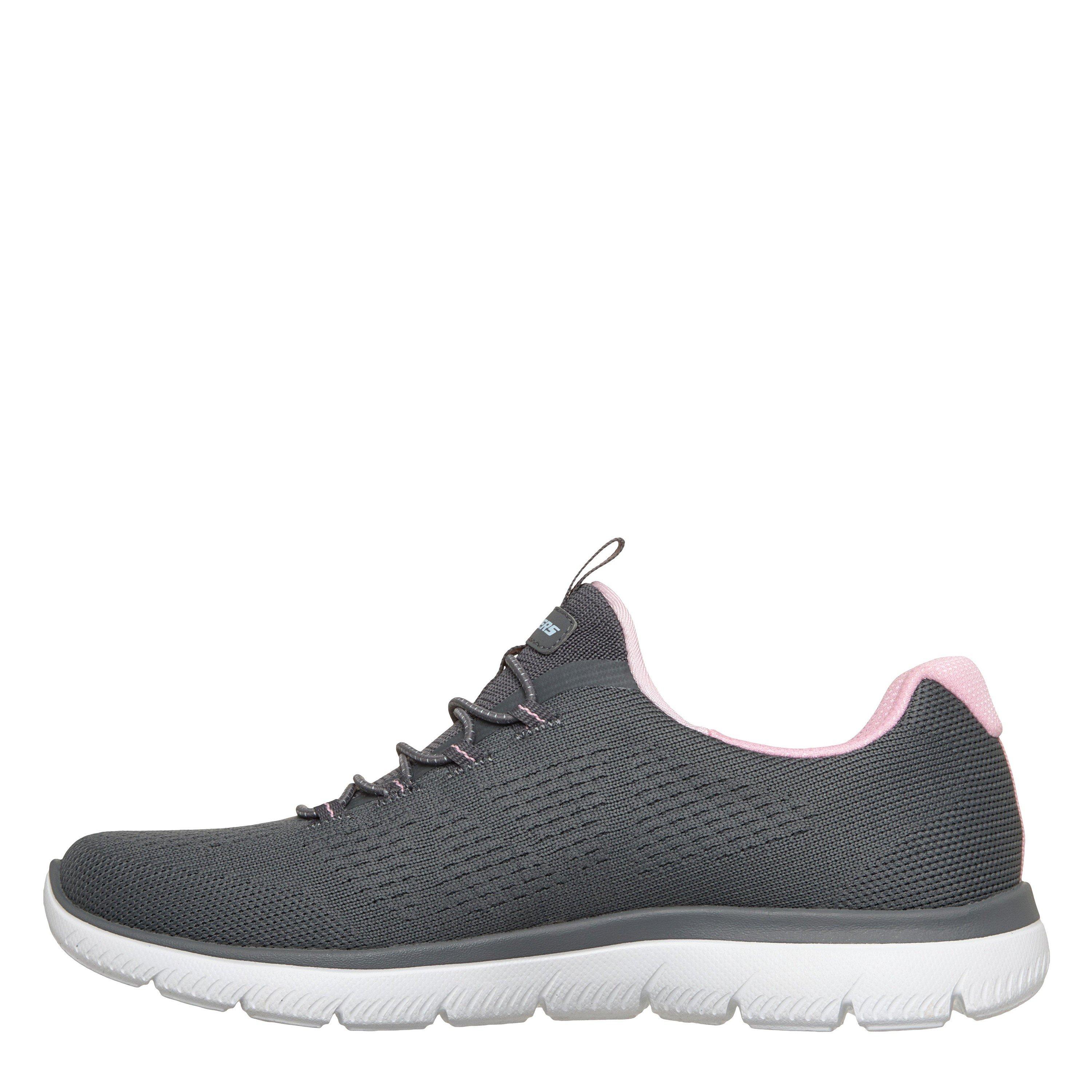CHAR/PINK - Skechers - Summits - Radiant Flow Womens Shoes - 2