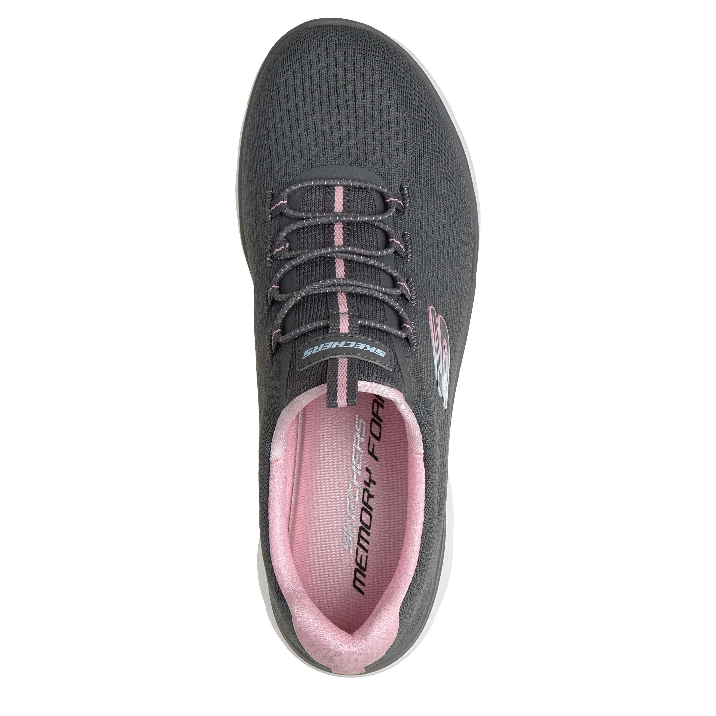 CHAR/PINK - Skechers - Summits - Radiant Flow Womens Shoes - 5