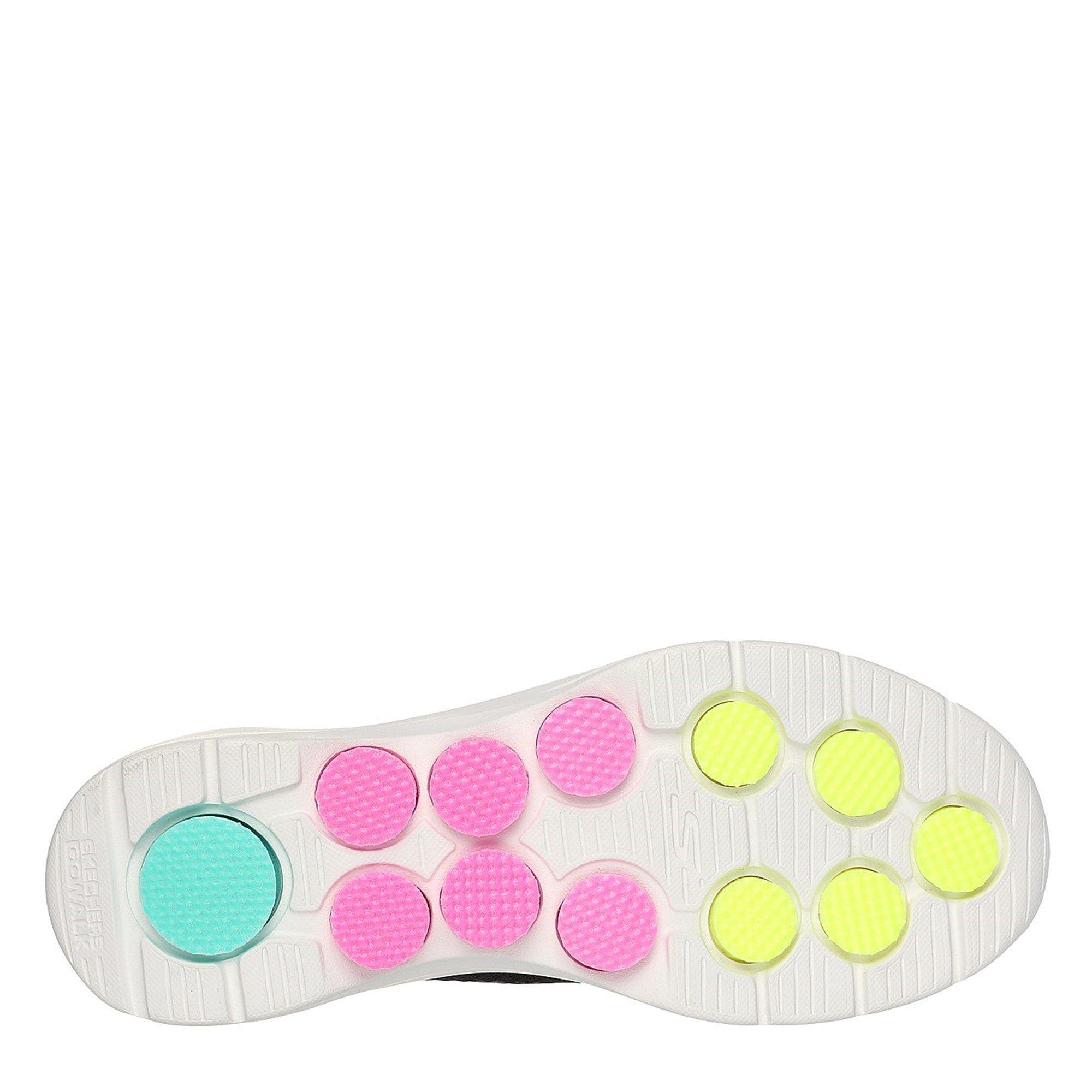 BLACK/HOTPINK  - Skechers - Go Walk 7 Slip-On Trainers Womens - 4