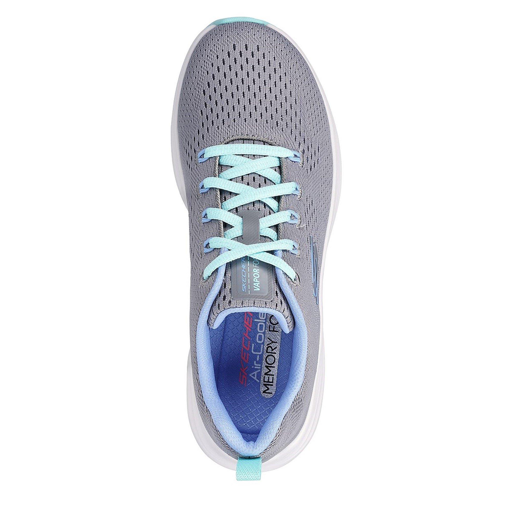 Grey/Turq - Skechers - Vapor Foam Fresh Trend Runner - 5
