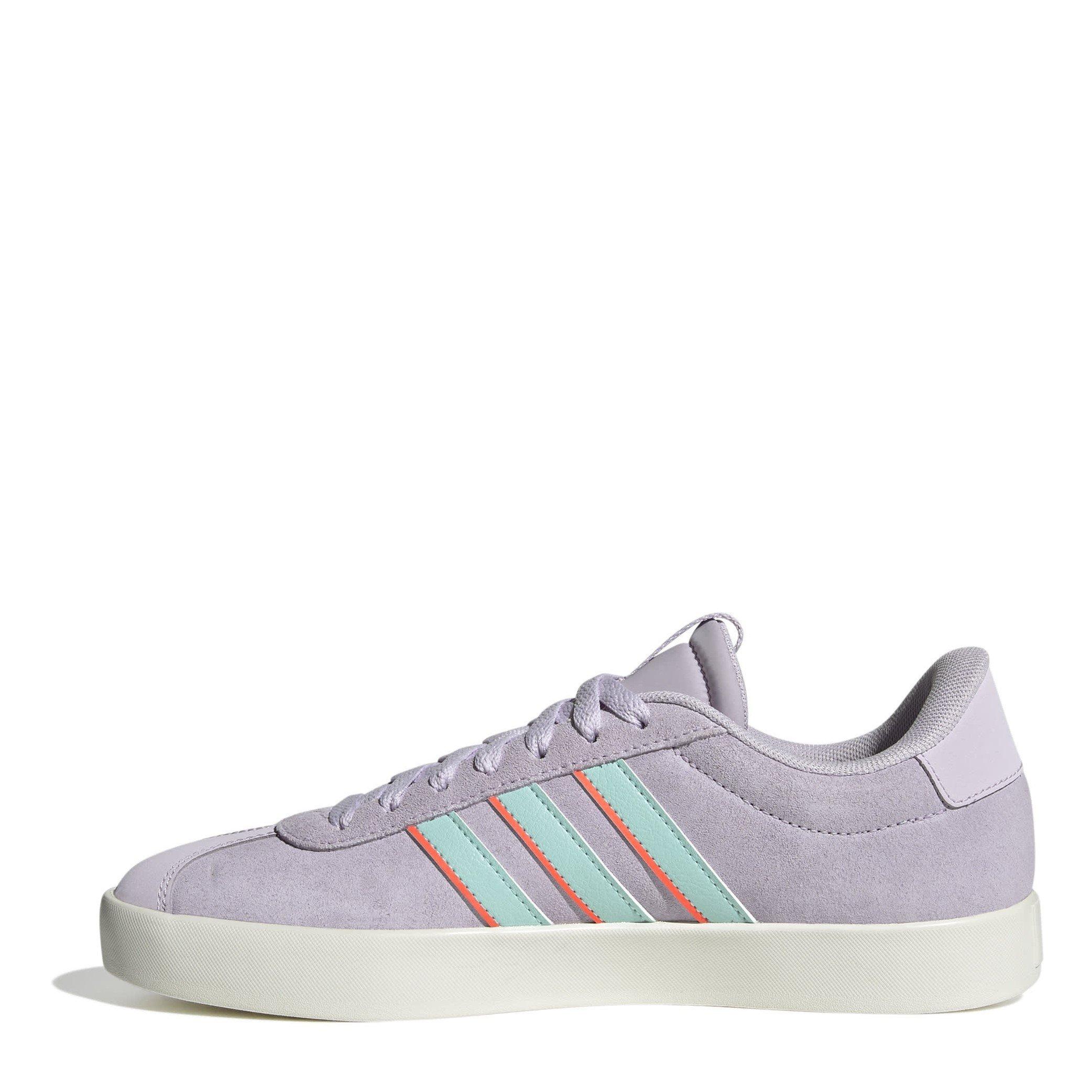 Laven/Aqua/Red - adidas - adidas VL Court 3.0 Womens Shoes - 2