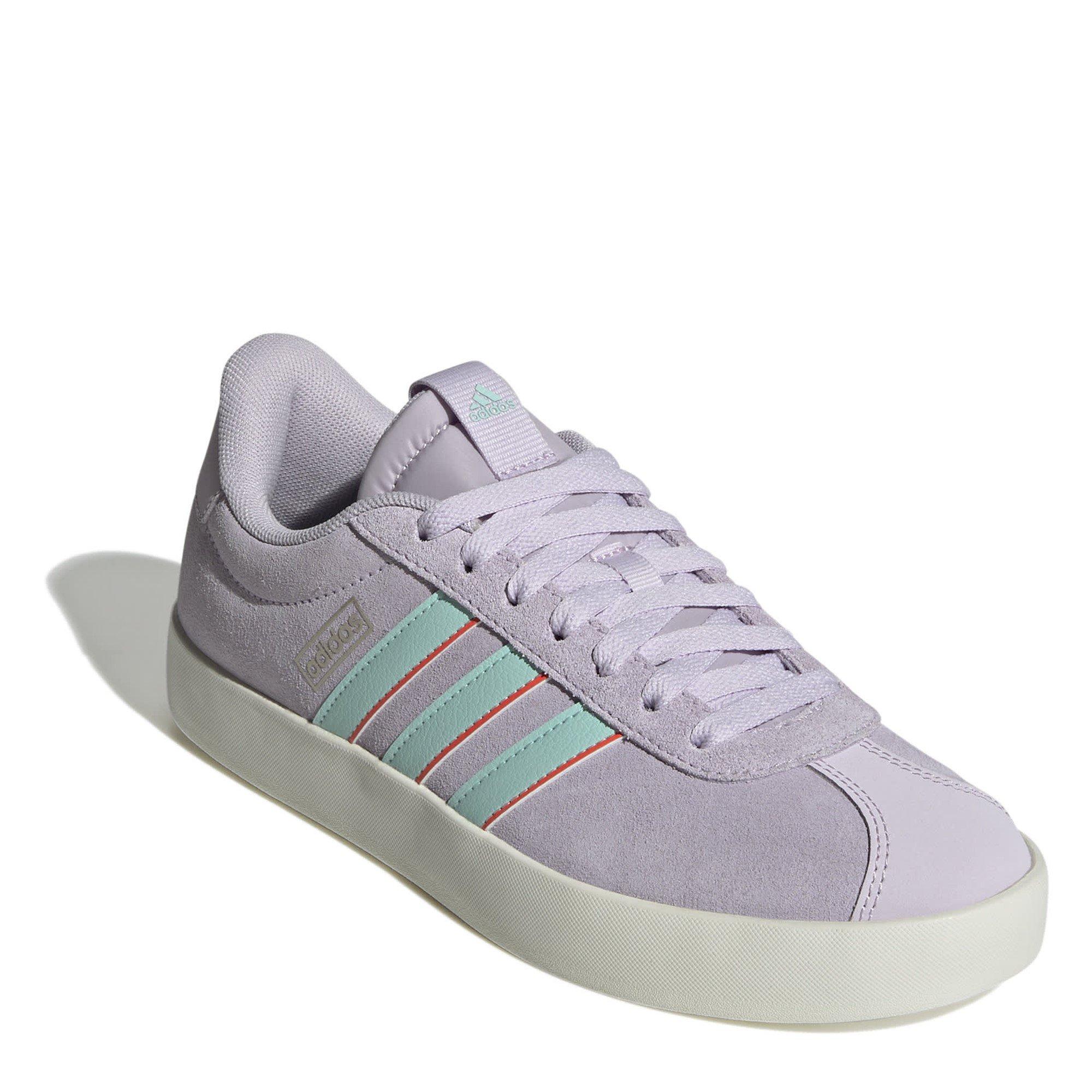 Laven/Aqua/Red - adidas - adidas VL Court 3.0 Womens Shoes - 3