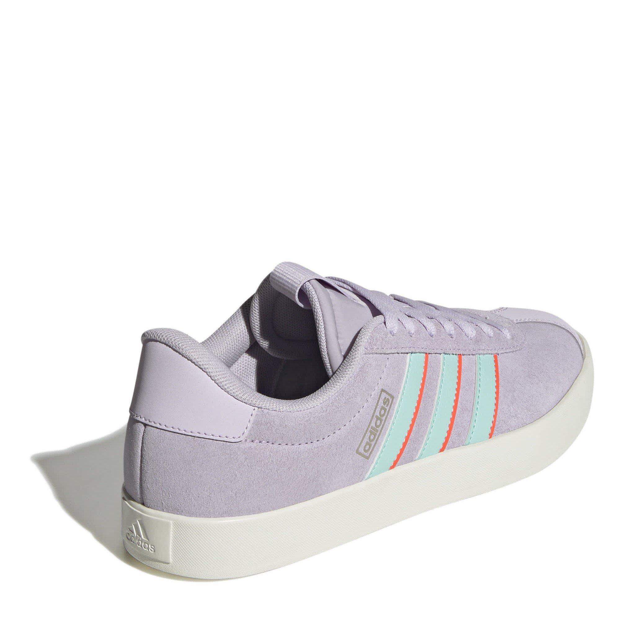 Laven/Aqua/Red - adidas - adidas VL Court 3.0 Womens Shoes - 4