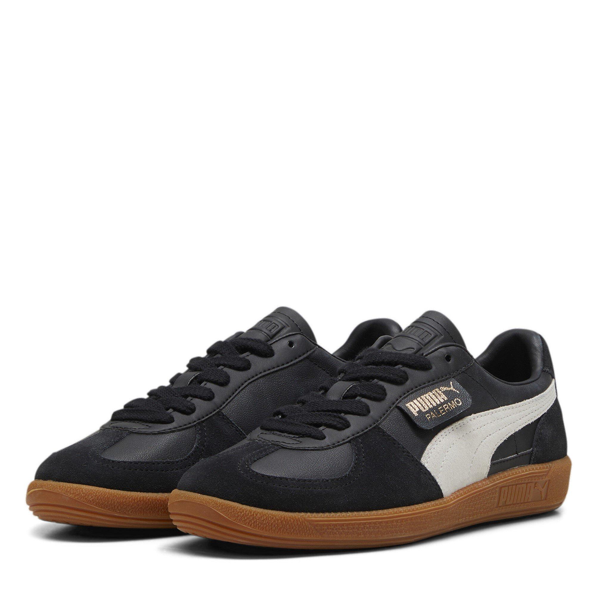 Puma Women's Palermo Trainers - Blk/Wht/Gum - 6 (39)