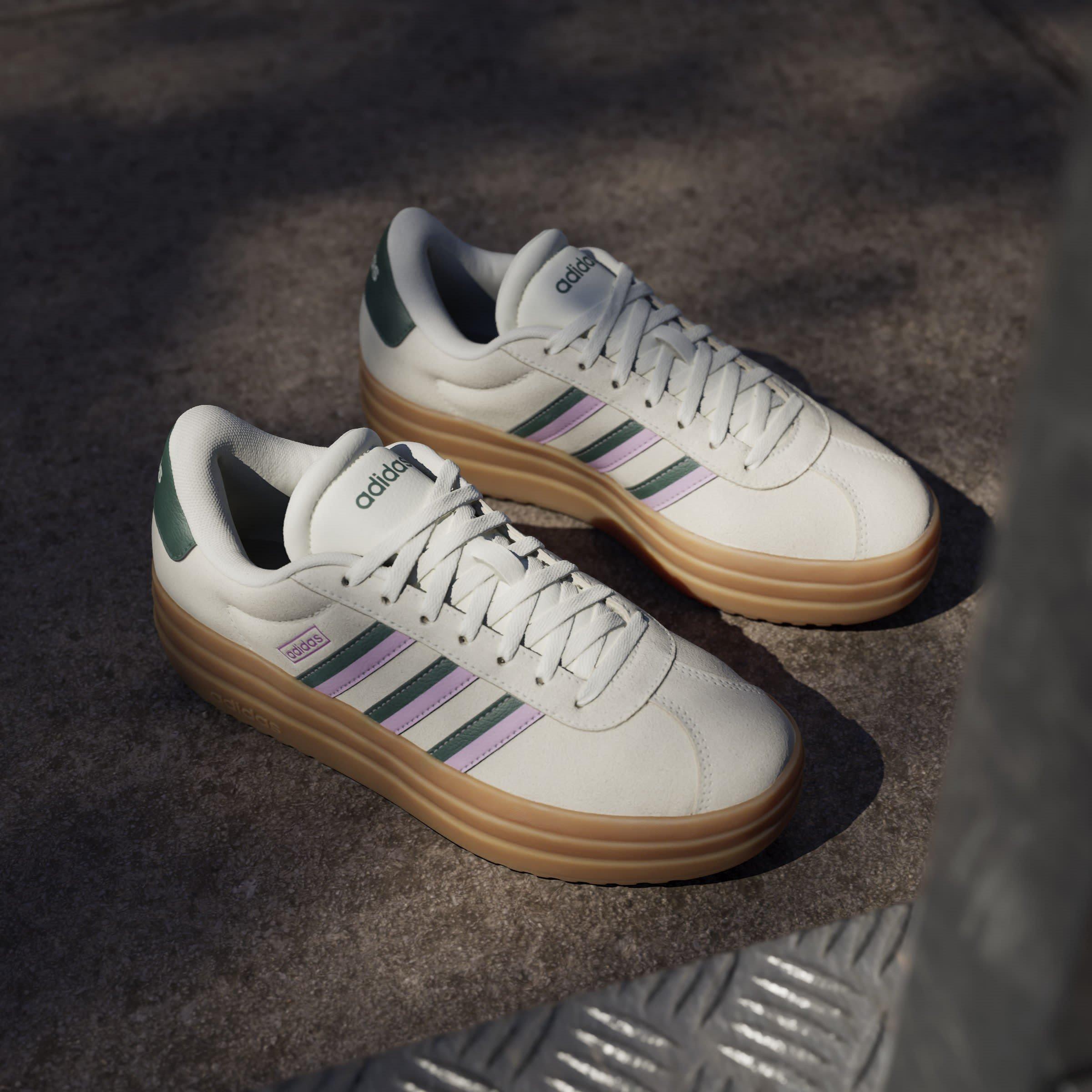Off Wht/Green - adidas - VL Court Bold Womens Shoes - 12