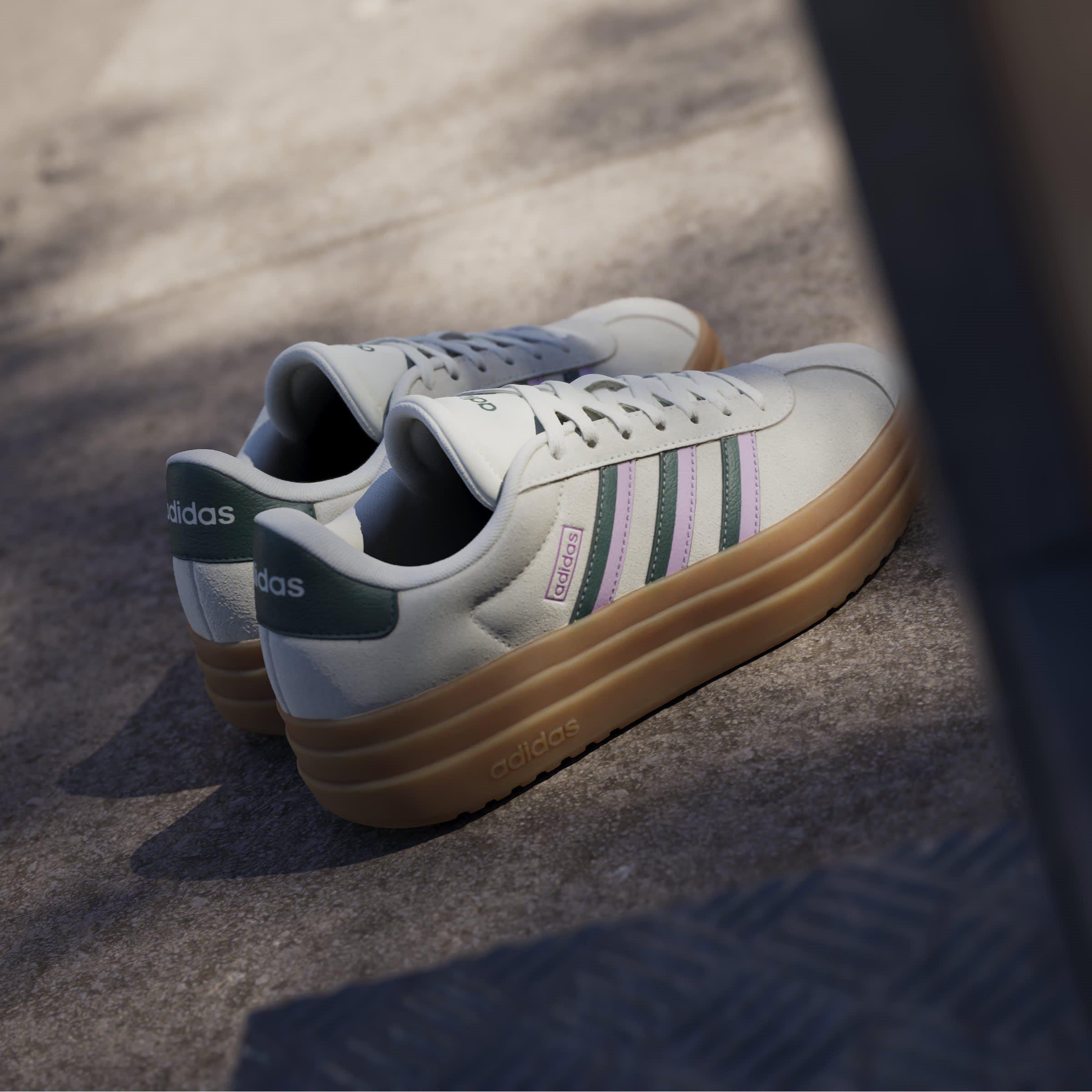 Off Wht/Green - adidas - VL Court Bold Womens Shoes - 13