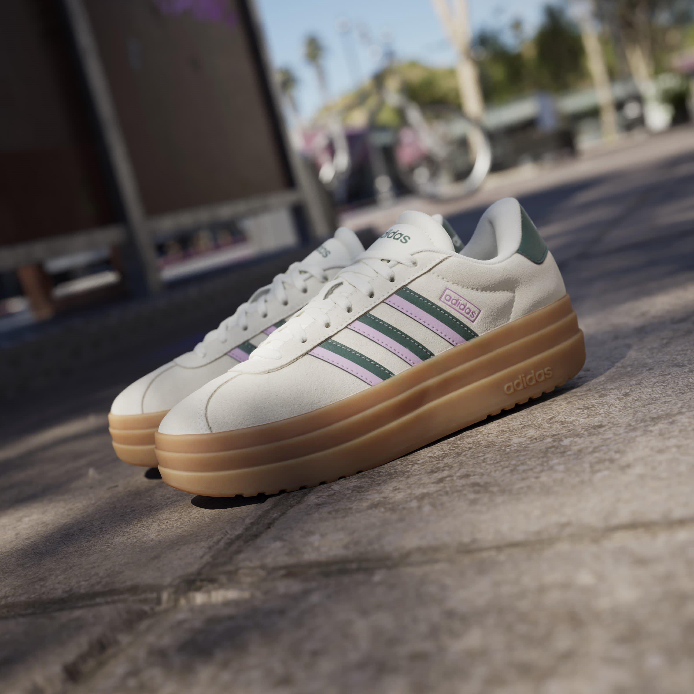 Off Wht/Green - adidas - VL Court Bold Womens Shoes - 15