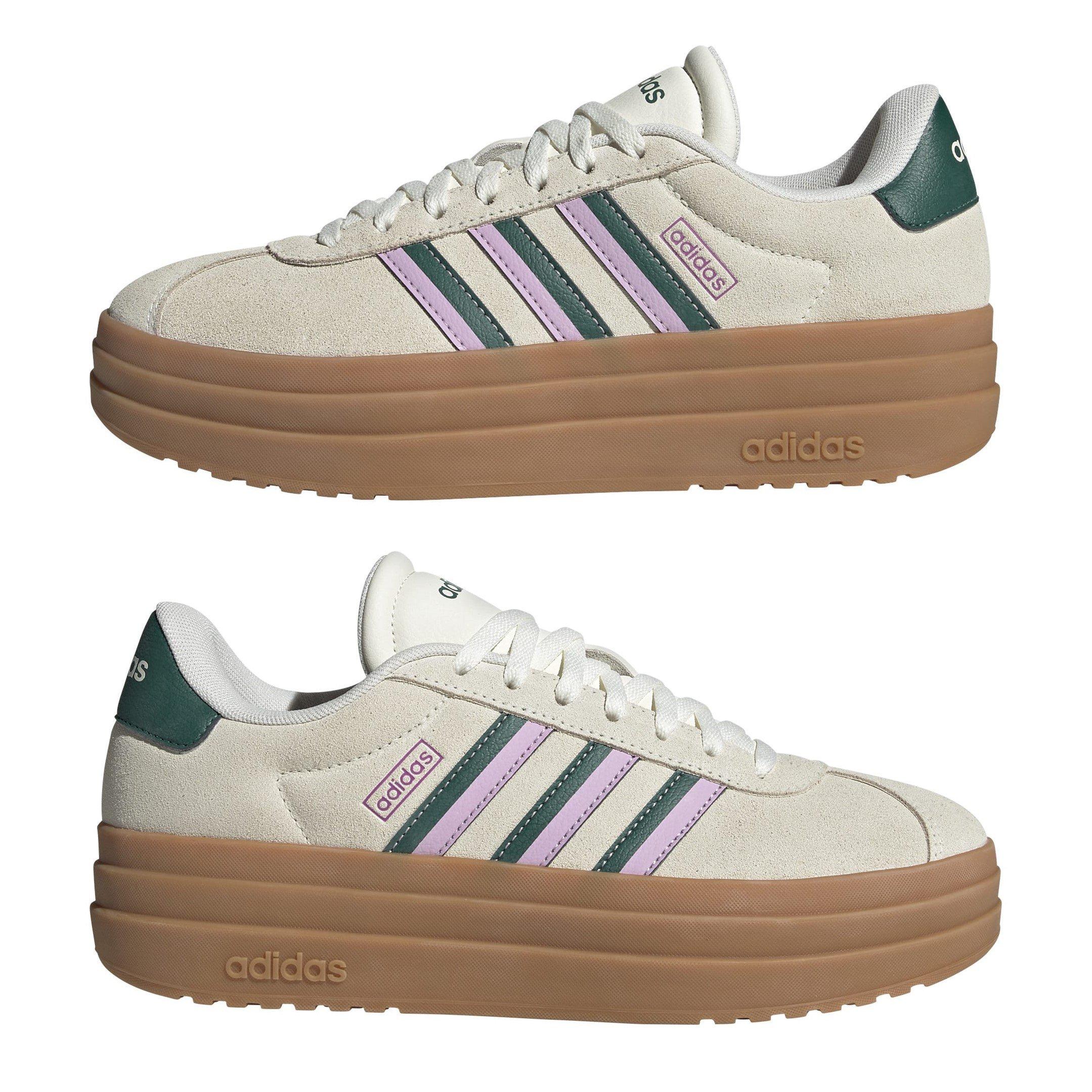Off Wht/Green - adidas - VL Court Bold Womens Shoes - 9