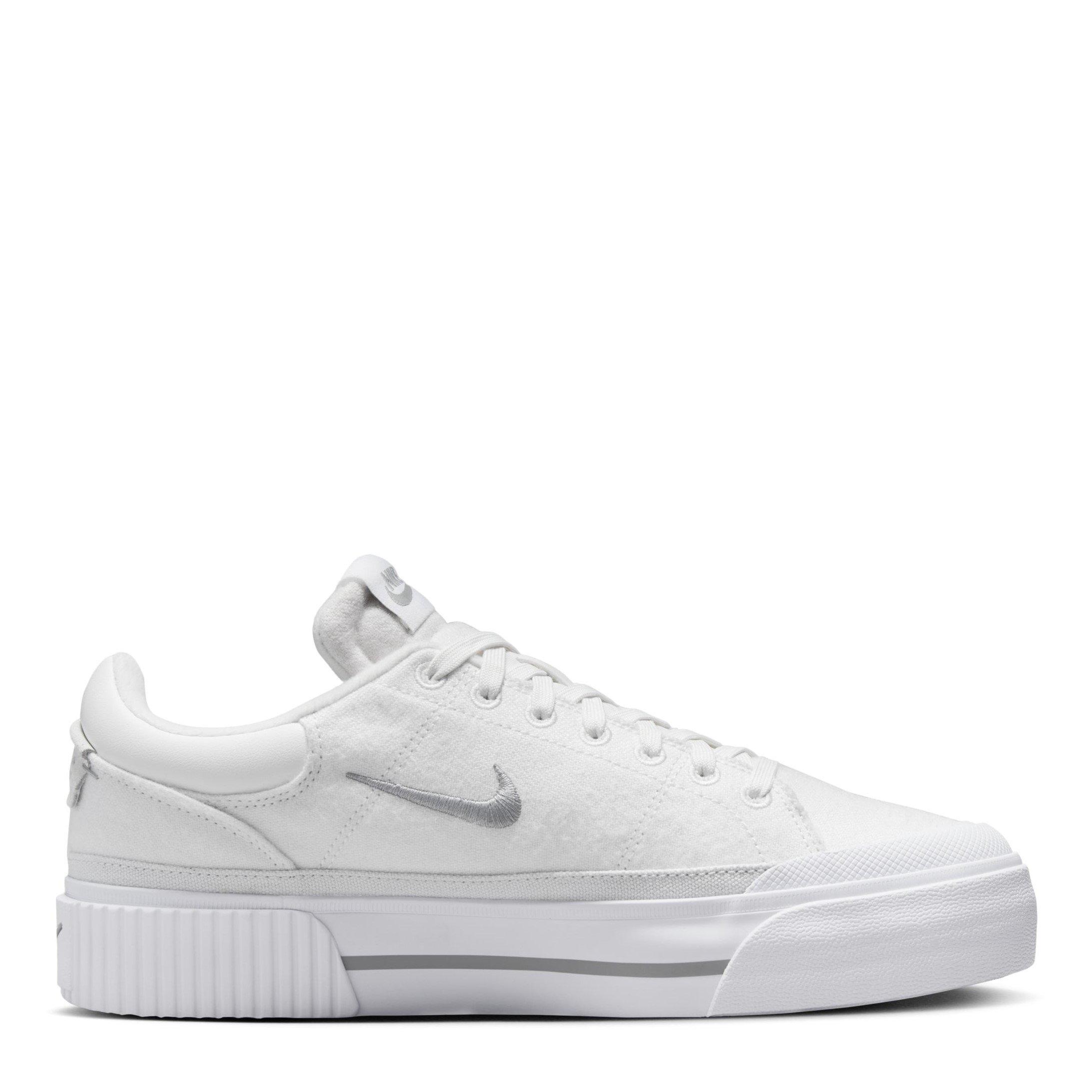 Wht/Gry-Phantom - Nike - Court Legacy Lift Womens Court Trainers - 1