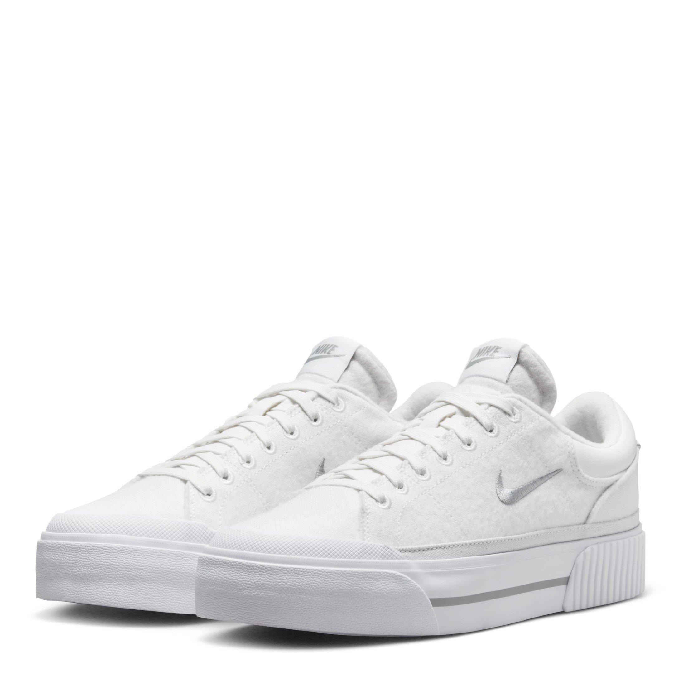 Wht/Gry-Phantom - Nike - Court Legacy Lift Womens Court Trainers - 4