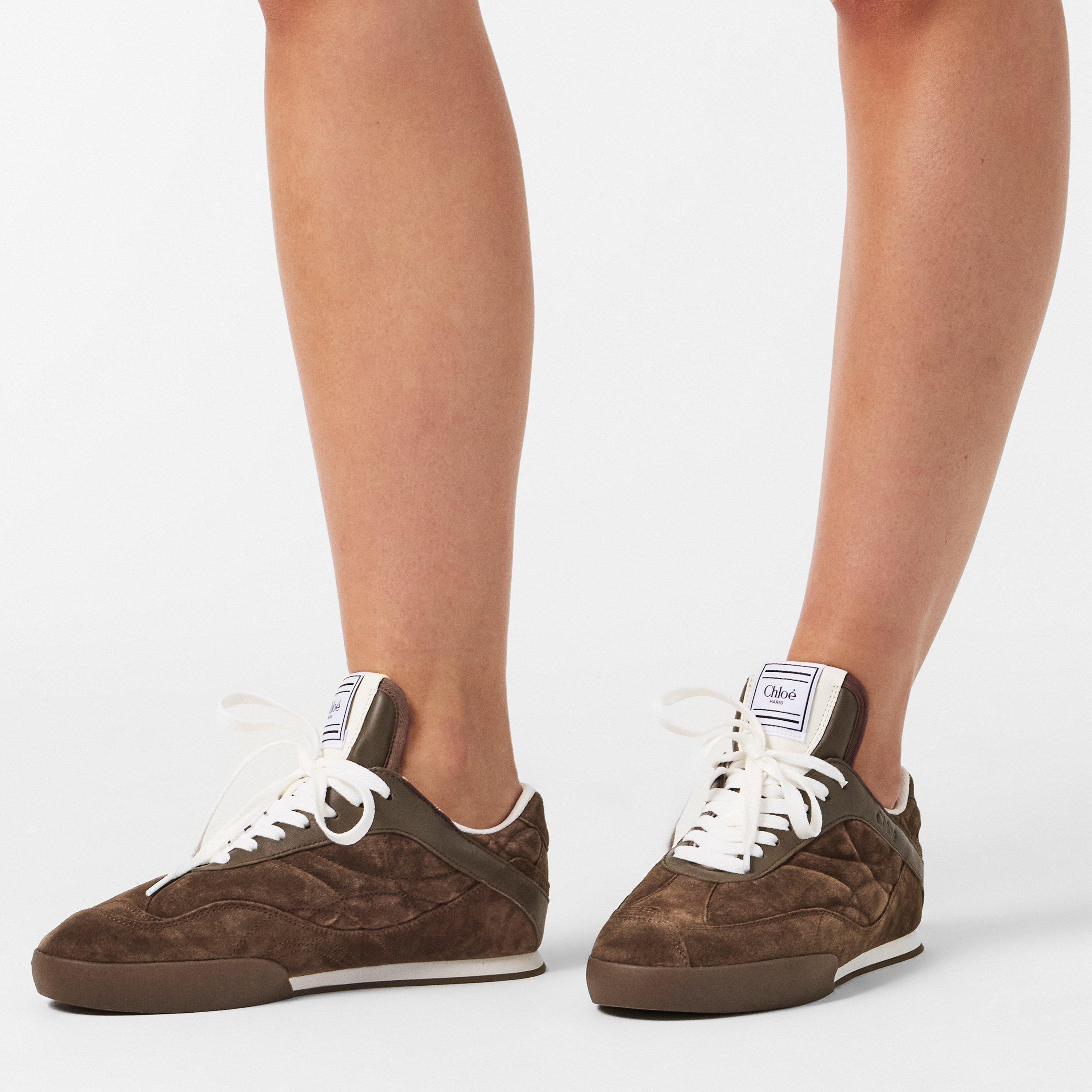 Chocolate Brown - Chloe - Kick Low Top Sneakers - 3