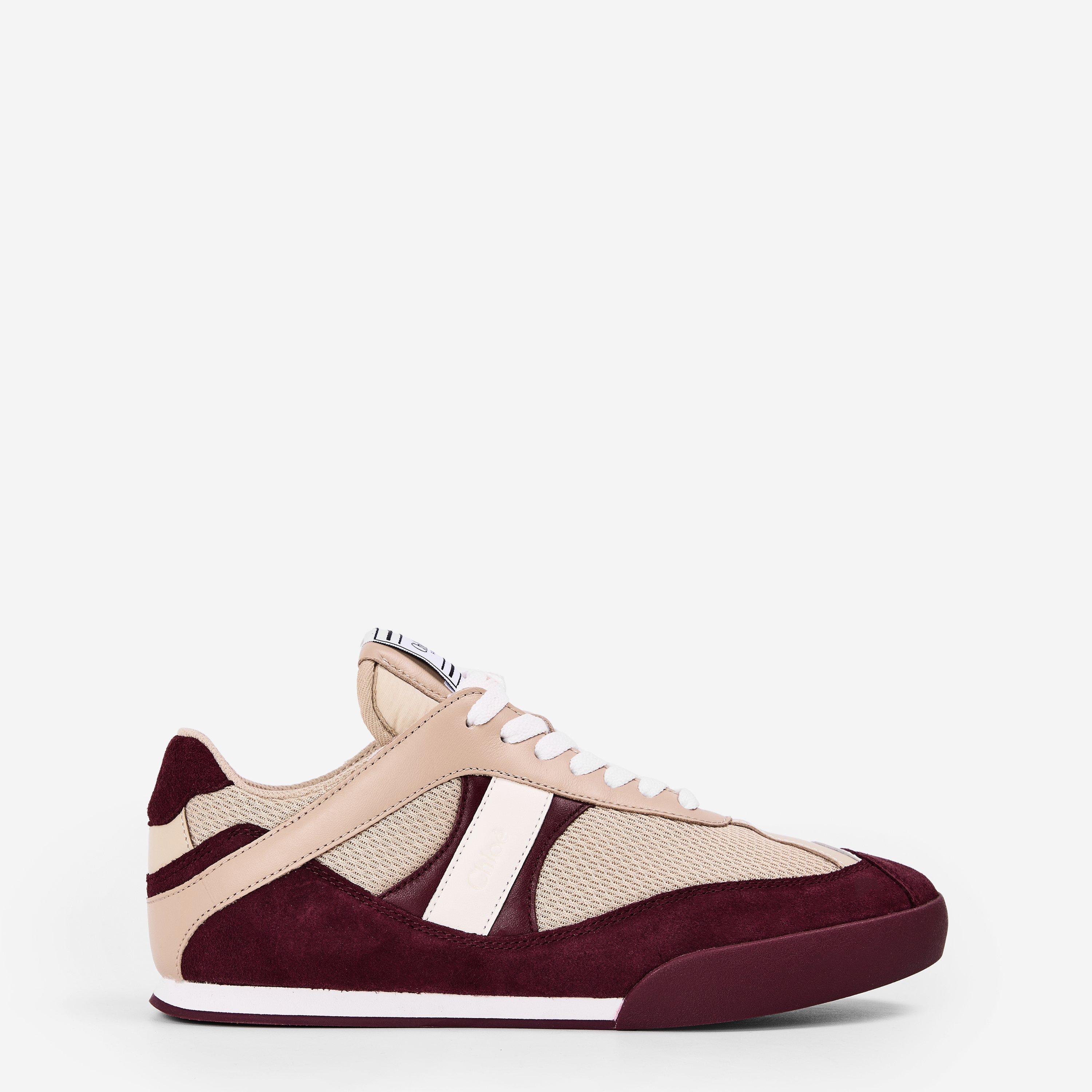 Chloe Kick Low Top Sneakers - Beige Purple - Size 4 (37)