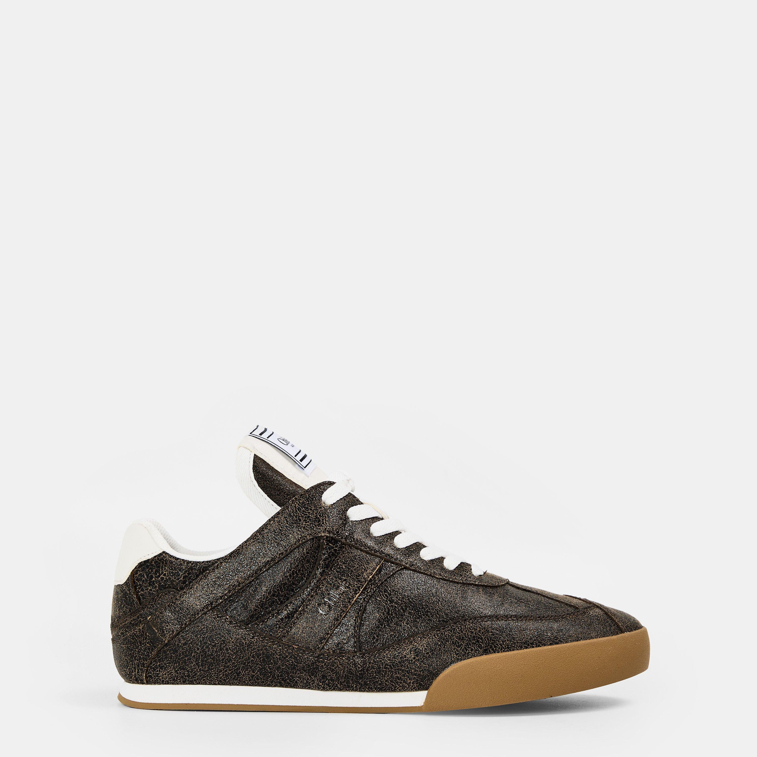 Chloe Kick Low Top Sneakers - Oak Brown - Size 5 (38)